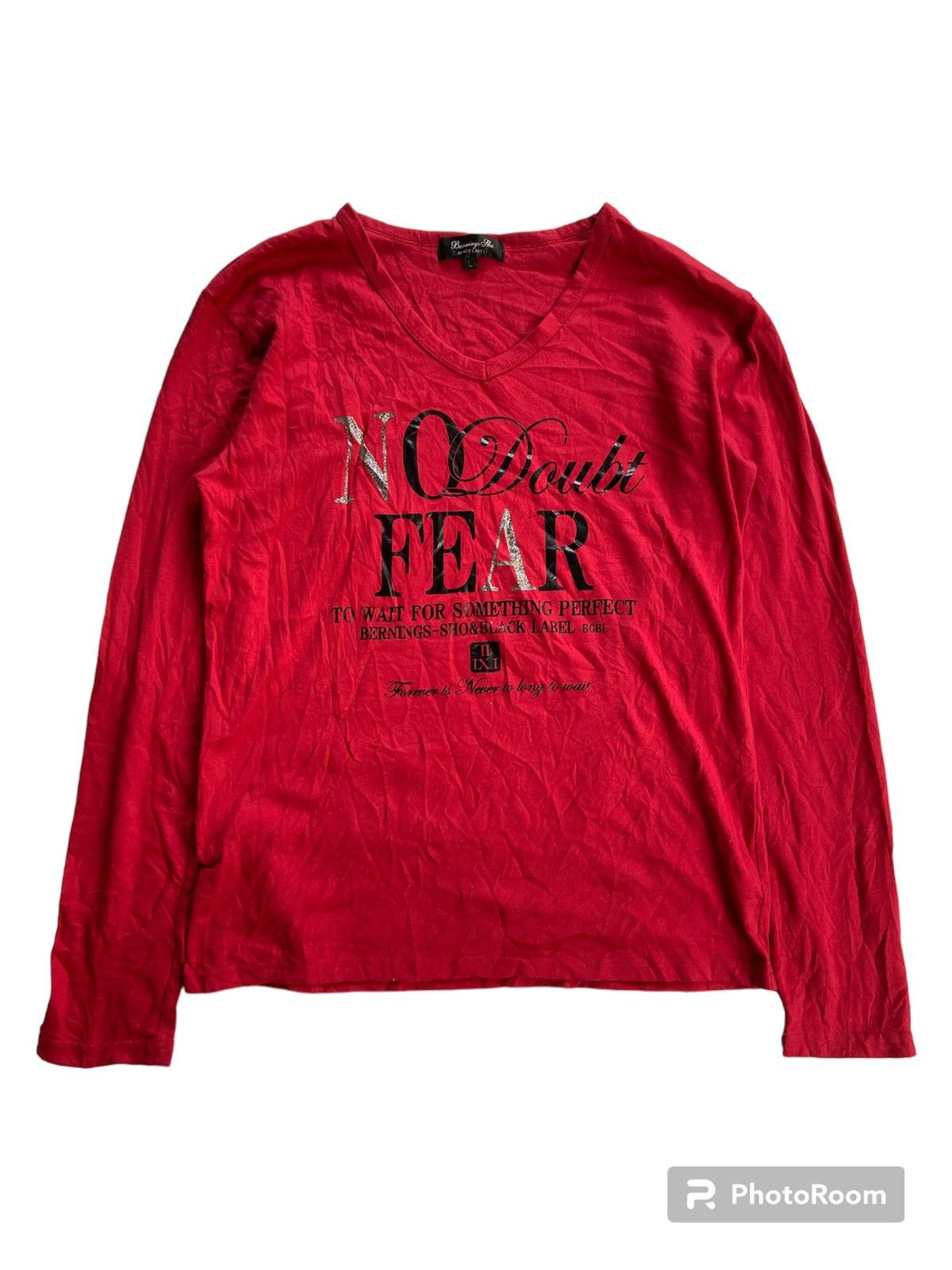 image of Beauty Beast x If Six Was Nine No Doubt Feat To Wait For Something Perfect Long Sleeve in Red (Size