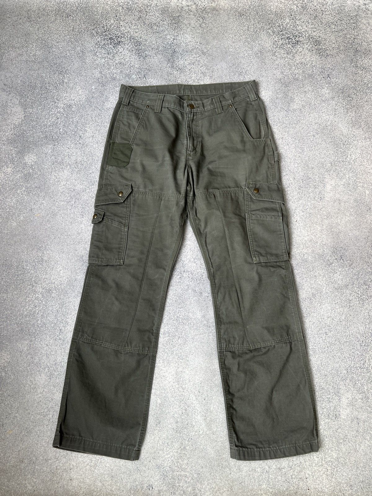 Carhartt × Vintage Vintage CARHARTT RELAXED RIPSTOP CARGO DOUBLE KNEE PANTS Size US 34 / EU 50 - 5 Thumbnail