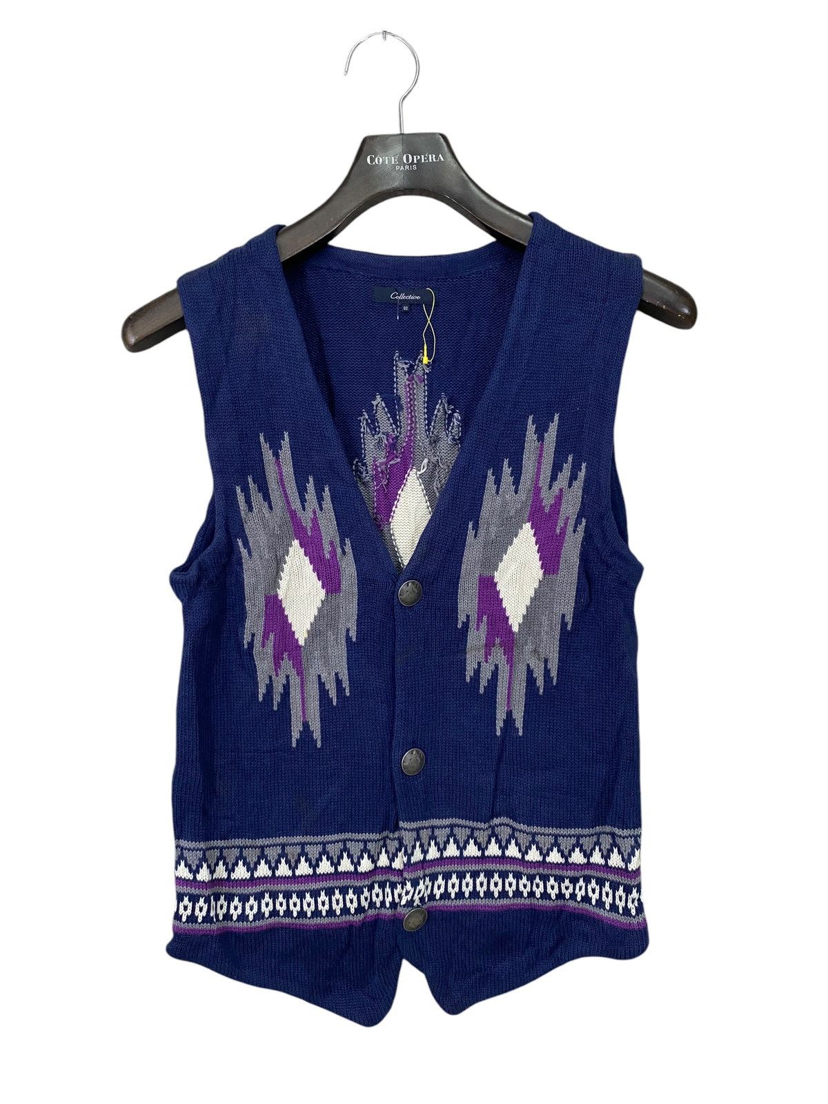 Japanese Brand × Native Japanase brand Collective vest navajo native knit vest Size US M / EU 48-50 / 2 - 1 Thumbnail