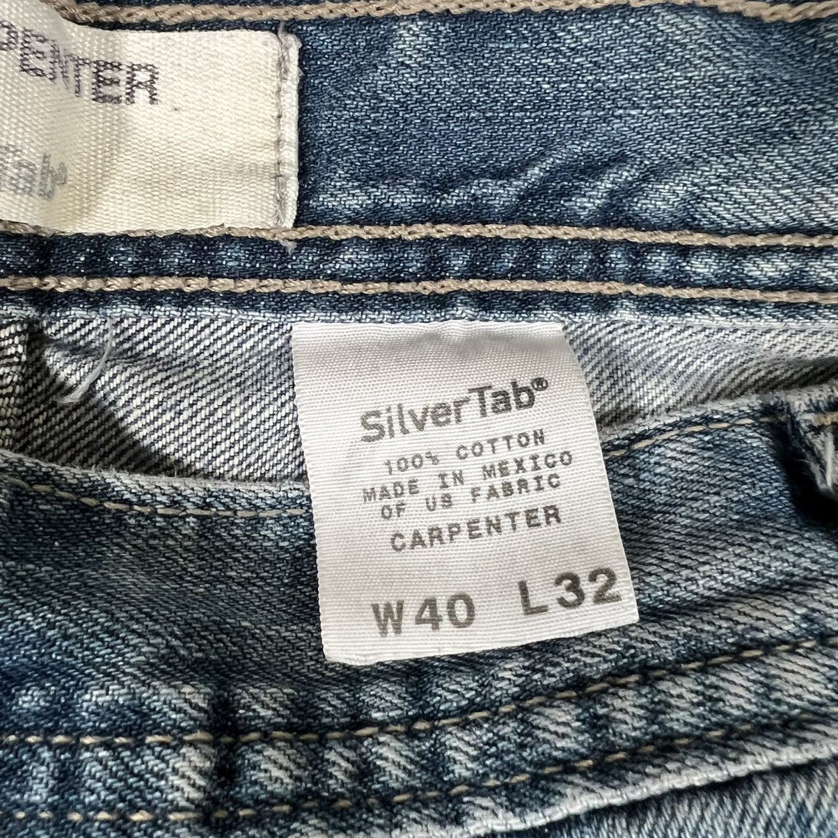 Levi's Vintage Levis SilverTab Carpenter Jeans Distress Baggy Y2K Size US 40 / EU 56 - 13 Thumbnail