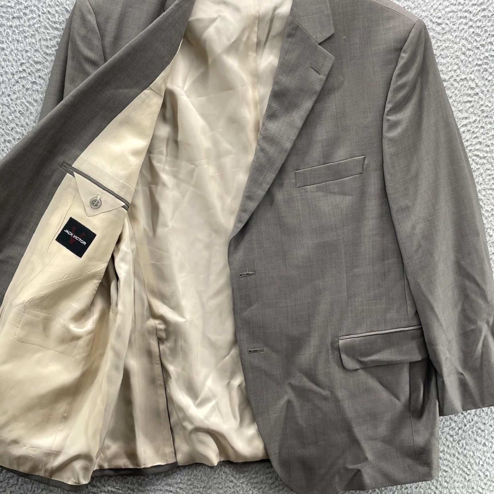 Jack Victor Jack Victor Men's Blazer 46 S Olive Green 100% Wool Corpcore Academia Business Size 46R - 7 Thumbnail