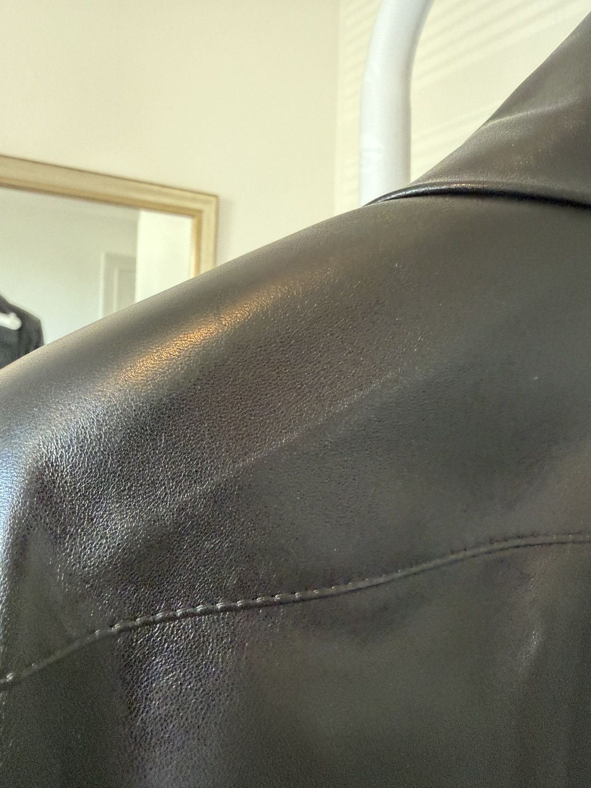 Saint Laurent Paris FW23 Saint Laurent Leather Lavalliere-Neck London Blouse Size US S / EU 44-46 / 1 - 14 Thumbnail