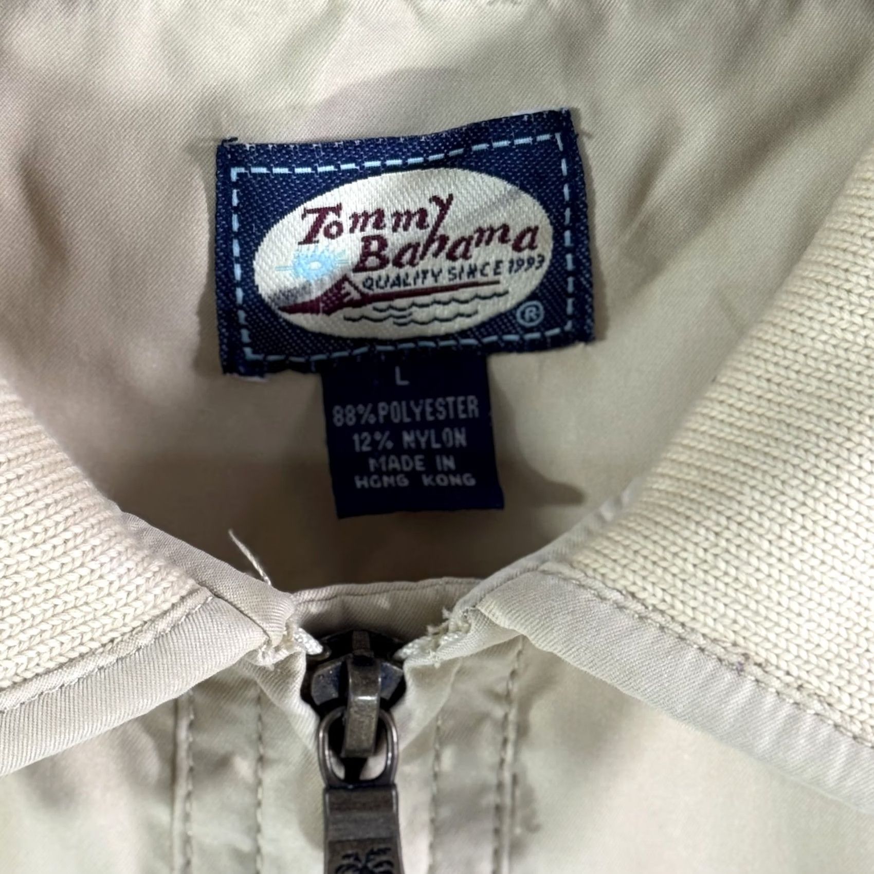 Tommy Bahama Tommy Bahama Jacket Mens Large Half Zip Windbreaker Outdoor Lightweight Beige Pullover Relax Logo Navy? Size US L / EU 52-54 / 3 - 4 Thumbnail