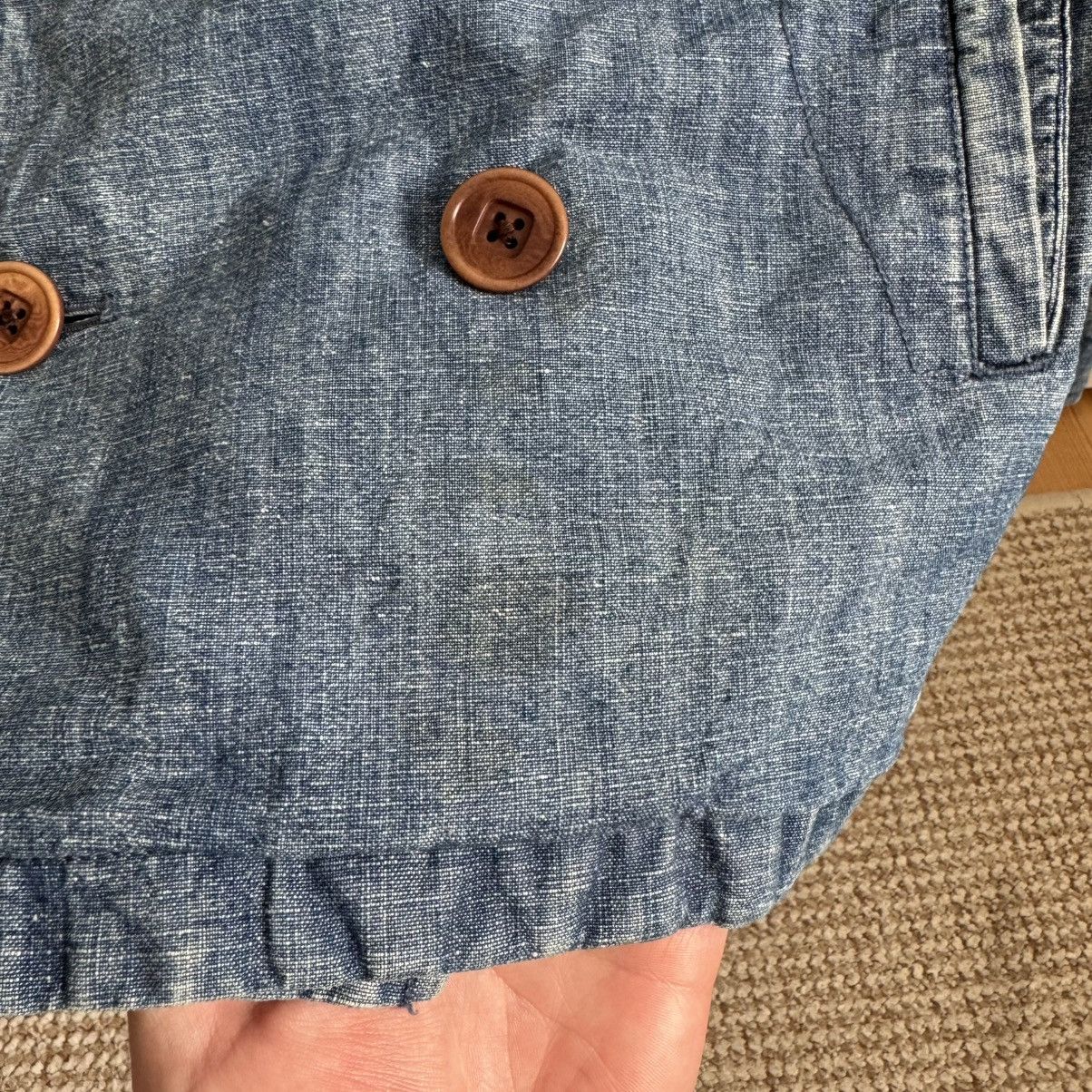 NN07 NN.07 vintage double breasted linen rare peacoat jacket Size US S / EU 44-46 / 1 - 8 Thumbnail