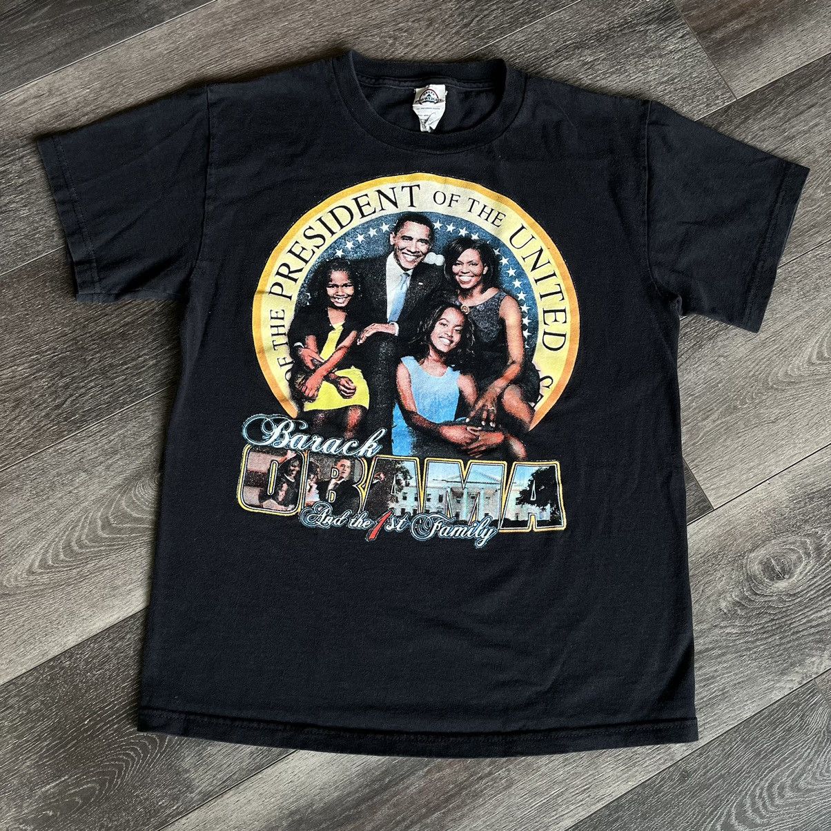 Vintage Vintage President Barack Obama And The Family Graphic Tee Size US S / EU 44-46 / 1 - 2 Thumbnail