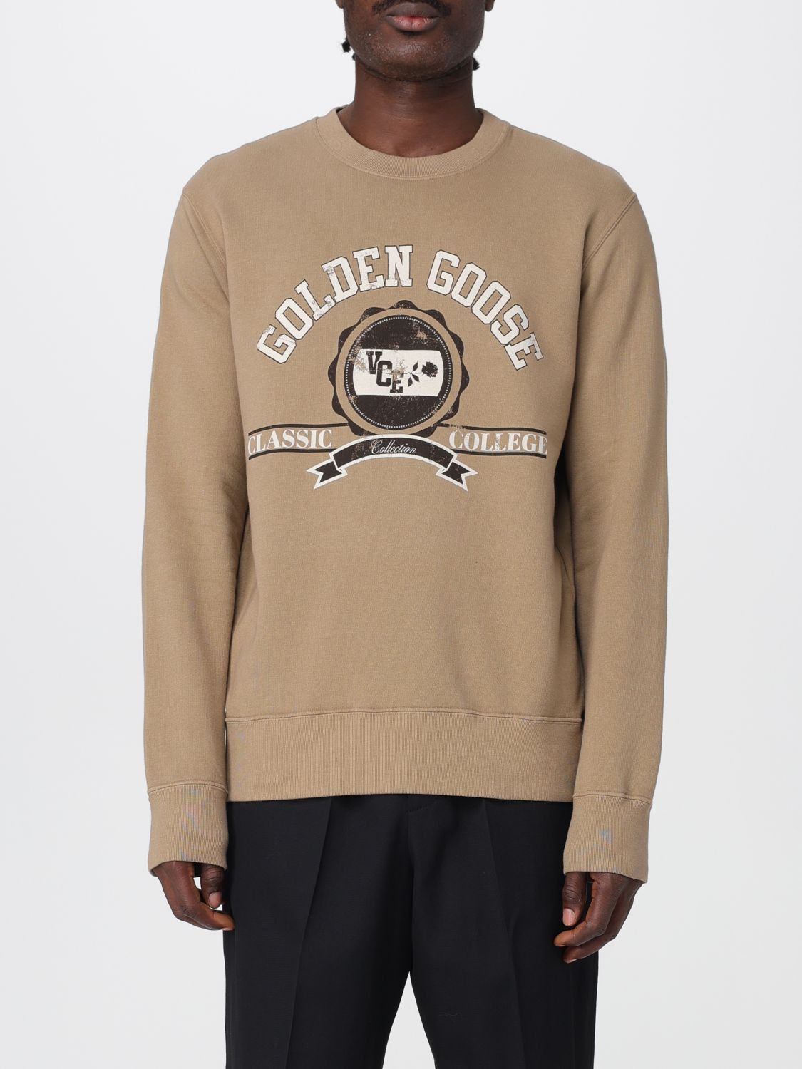 Golden Goose Golden Goose Sweatshirt Men Beige Size US S / EU 44-46 / 1 - 1 Thumbnail