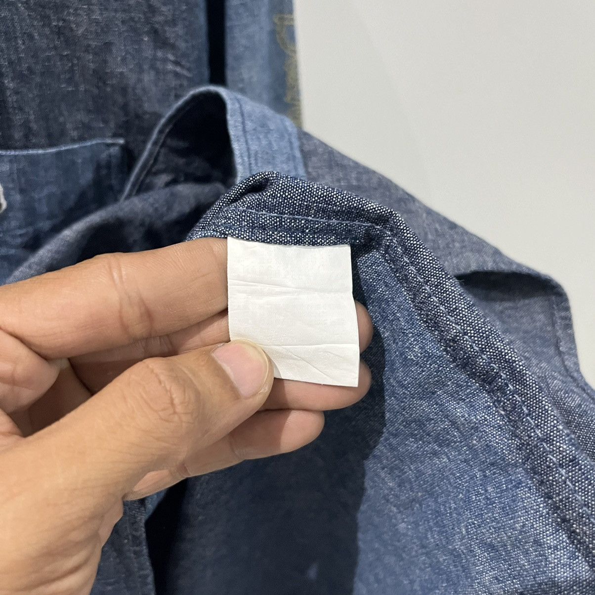 Bape Bape spellout denim shirt Size US L / EU 52-54 / 3 - 6 Thumbnail