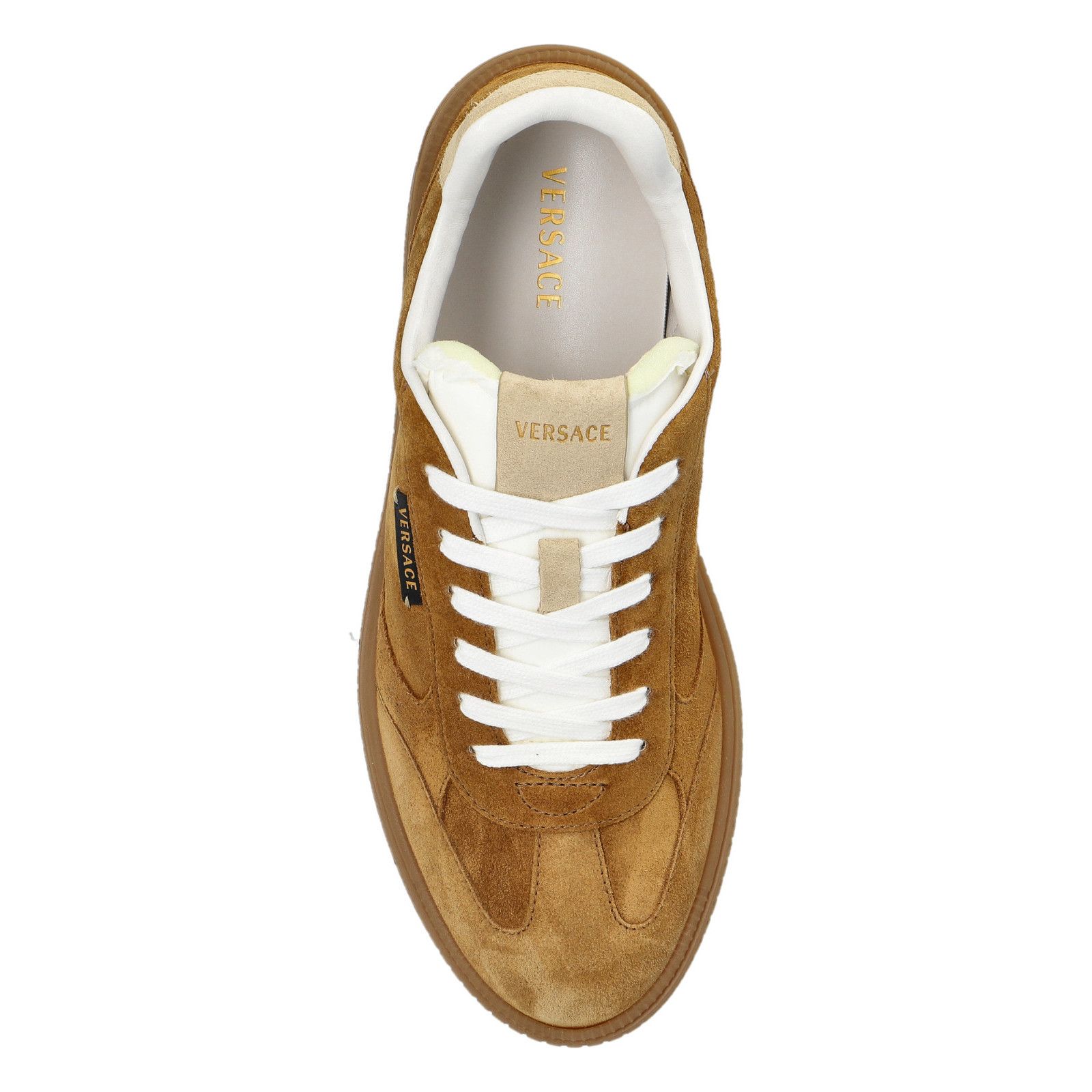 Versace VERSACE Greca Brown Suede Sneakers New And Authentic (Women' Size US 9.5 / IT 39.5 - 5 Thumbnail