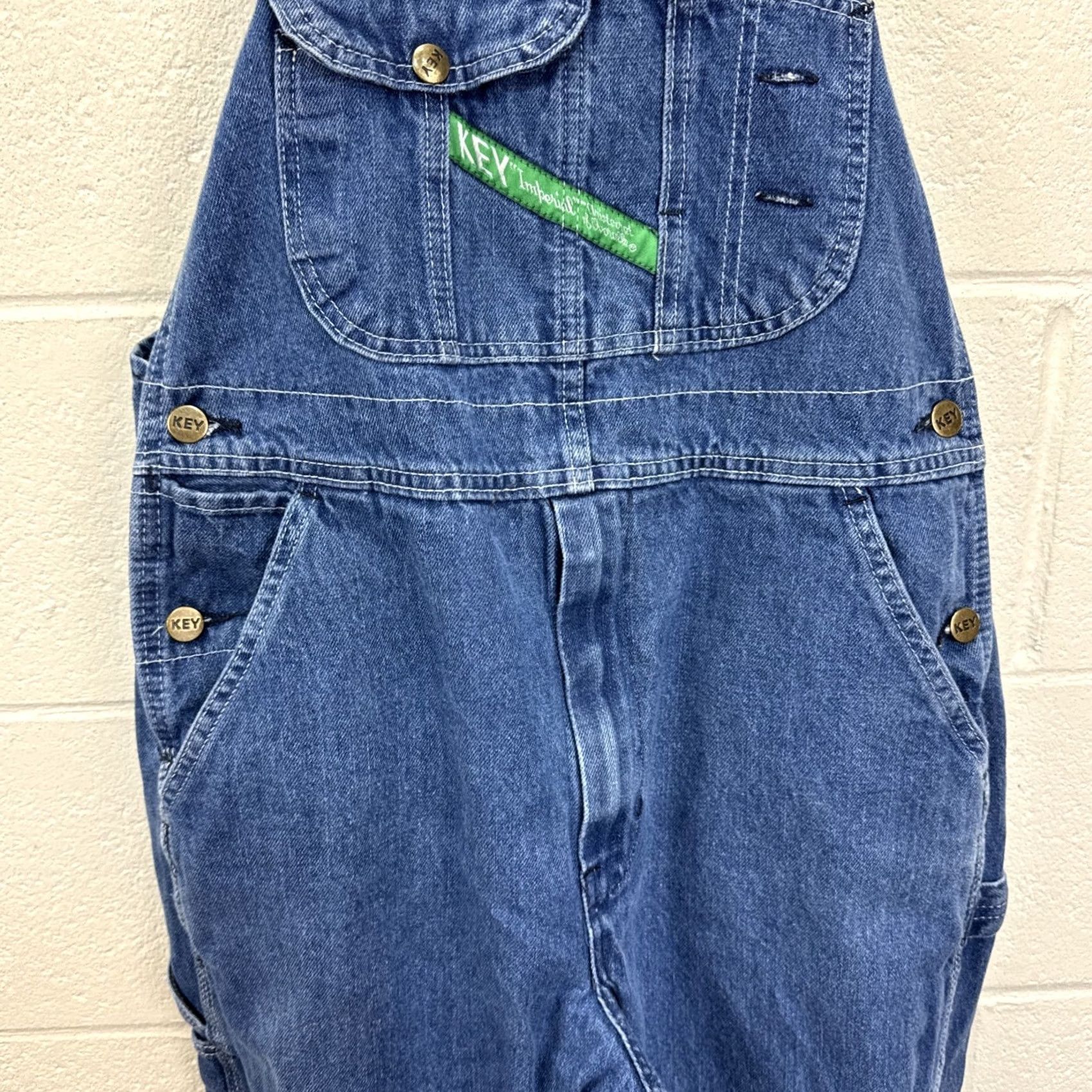 Vintage VINTAGE Key Imperial Overalls Men’s 34X29 Blue Denim Carpenter Workwear Outdoors Jeans 90s Mens Size US 34 / EU 50 - 5 Thumbnail