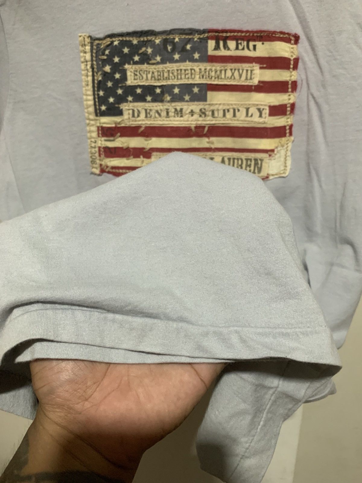 Polo Ralph Lauren Rare Polo Ralph Lauren Patch Logo Tee Shirt Size US S / EU 44-46 / 1 - 4 Thumbnail