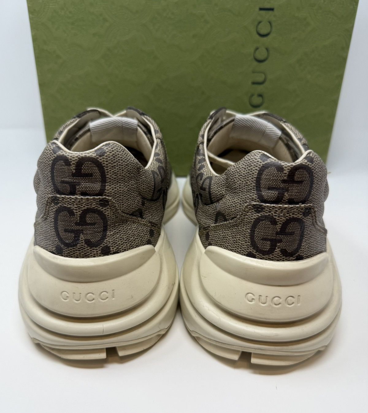 Gucci Gucci Rhyton GG Beige Sneaker Size US 12 / EU 45 - 5 Thumbnail