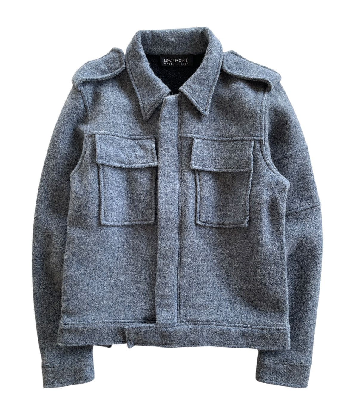 Italian Lino Leonelli Twill Wool Blouson Jacket
