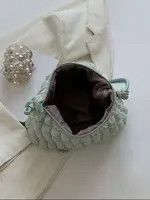 Japanese Brand × Vintage Mint Green Minimalist Knot Ruched Purse Size ONE SIZE - 4 Thumbnail