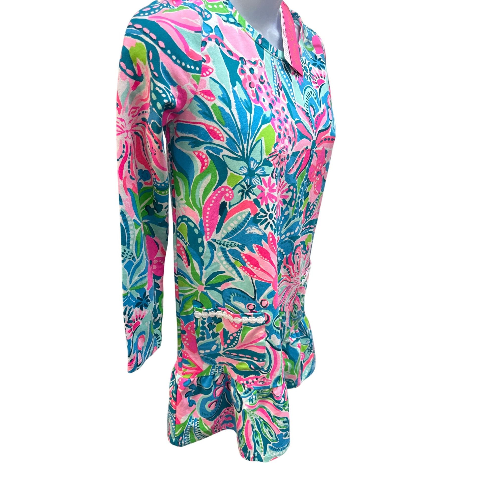 Lilly Pulitzer Lilly Pulitzer girls Vira Floral Dress Size XL - Vibrant & C Size XL / US 12-14 / IT 48-50 - 2 Thumbnail