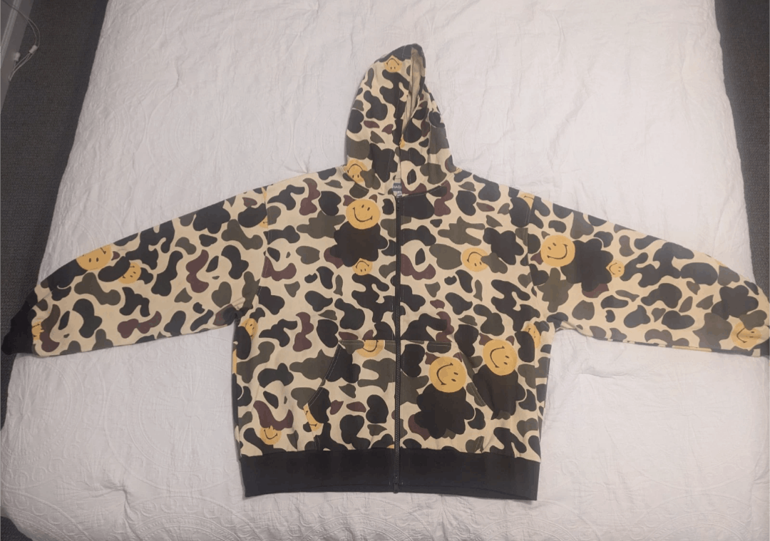 Market Market Camo Smiley Face Light Zip Up Jacket Size US L / EU 52-54 / 3 - 1 Thumbnail