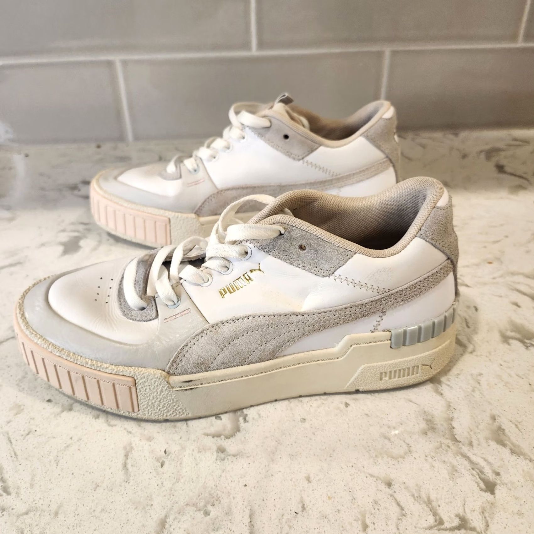 Puma PUMA Cali Sport Mix Platform Sneakers 371202-02 US Women's Size 8 White Platform Sneaker Shoes Women's 8 Platform Shoes Spring Summer Fall Nike Size US 8 / IT 38 - 7 Thumbnail