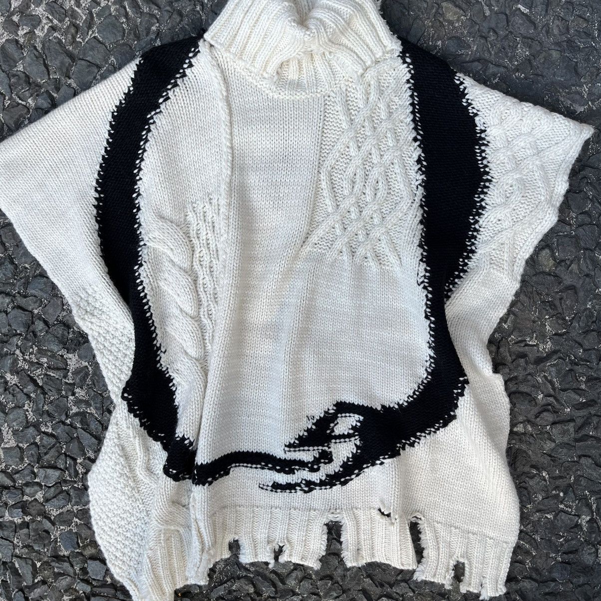 MM6 MM6 Maison Margiela F/W 2022 Ouroboros Distressed Knit Wrap Size S / US 4 / IT 40 - 3 Thumbnail