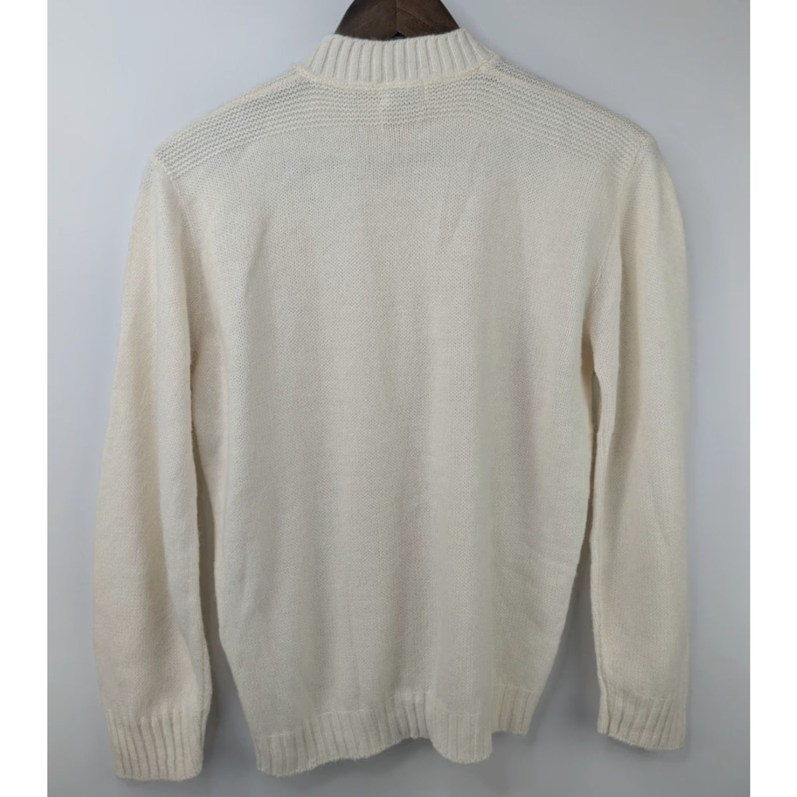 Vintage Vtg Jolie Knitwear Cardigan Womens S/M Ivory orlon acrylic Retro Hippie 60s 70s Mens Womens Girls Size S / US 4 / IT 40 - 4 Thumbnail