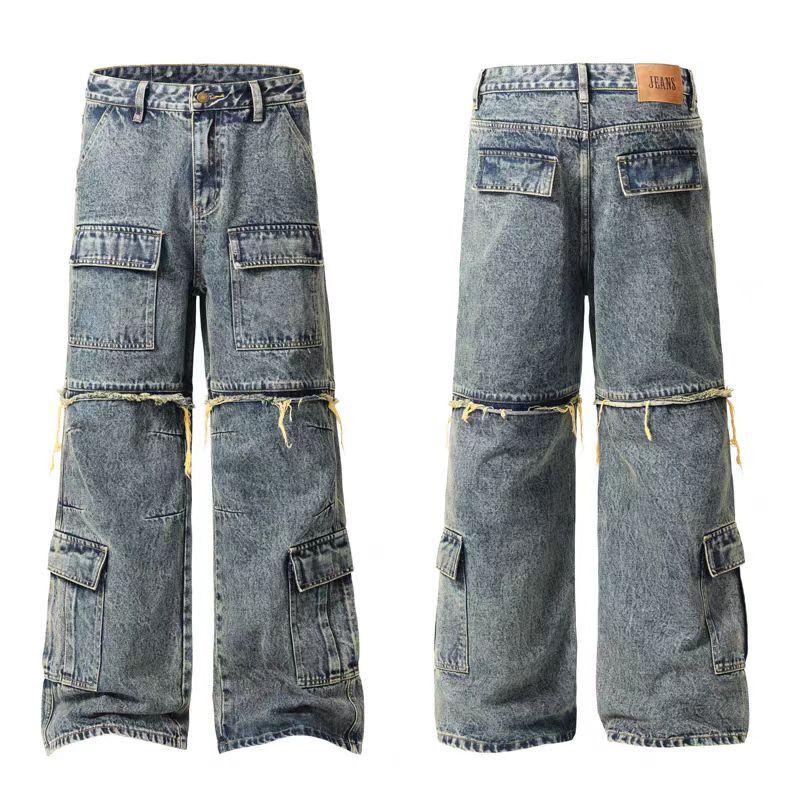 Japanese Brand × Jean Vintage Washed Straight Micro Flare Work Loose Jeans Size US 30 / EU 46 - 4 Thumbnail