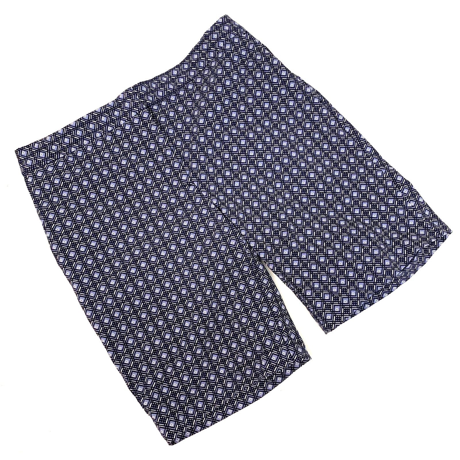Other Mario Serrani Blue Geometric Geo Bermuda Golf Shorts 2 XS Size 28" / US 6 / IT 42 - 1 Thumbnail