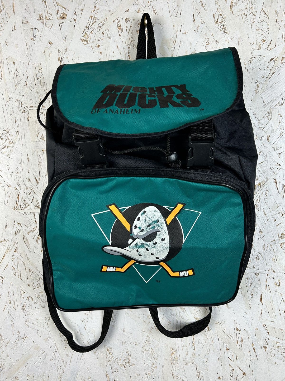 NHL 90s Vintage NHL Anaheim Mighty Ducks Backpack Bag Size ONE SIZE - 1 Thumbnail