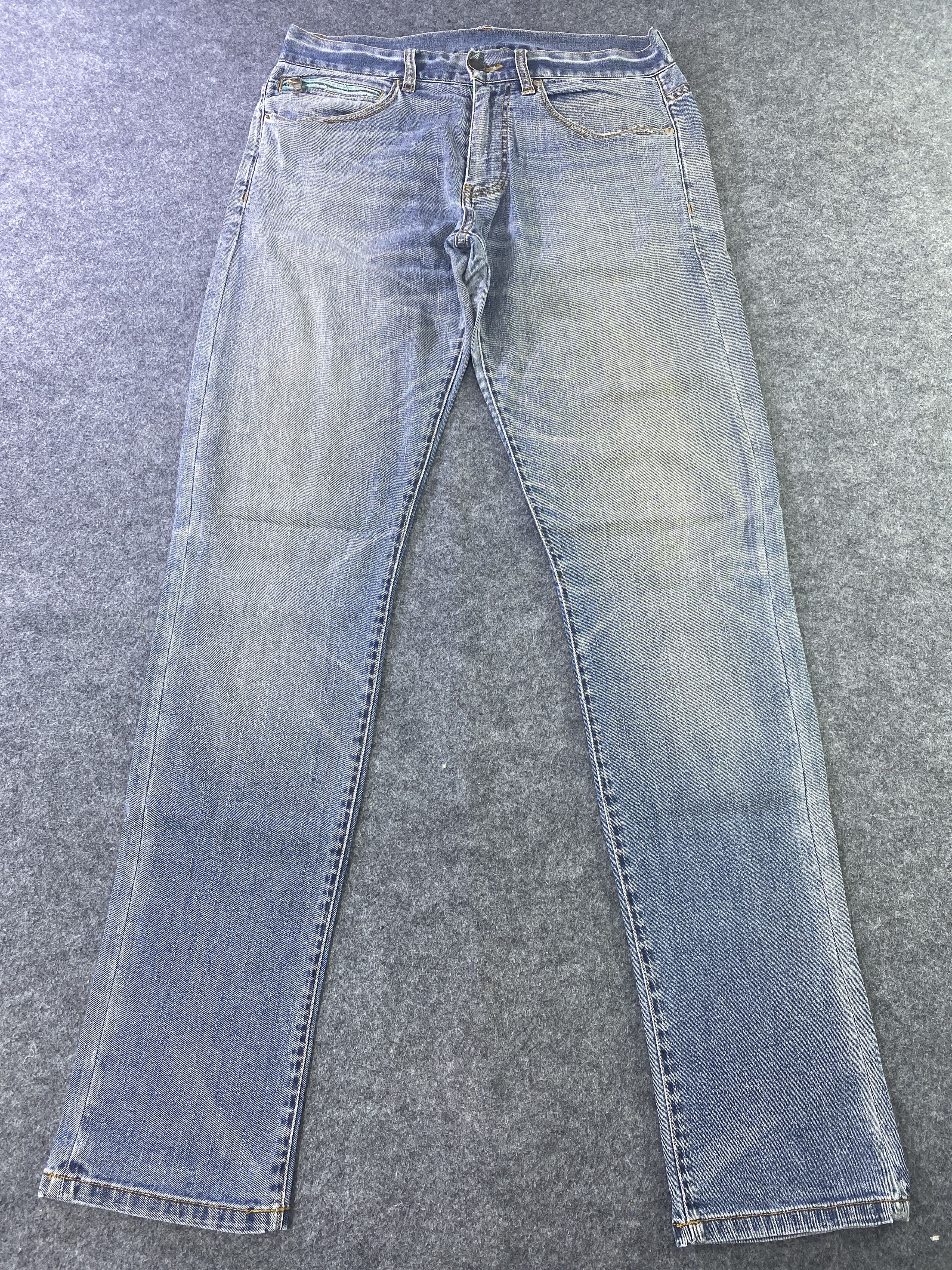 Armani Exchange Armani Exchange Blue Wash Jeans-J949 Size 33" - 2 Thumbnail