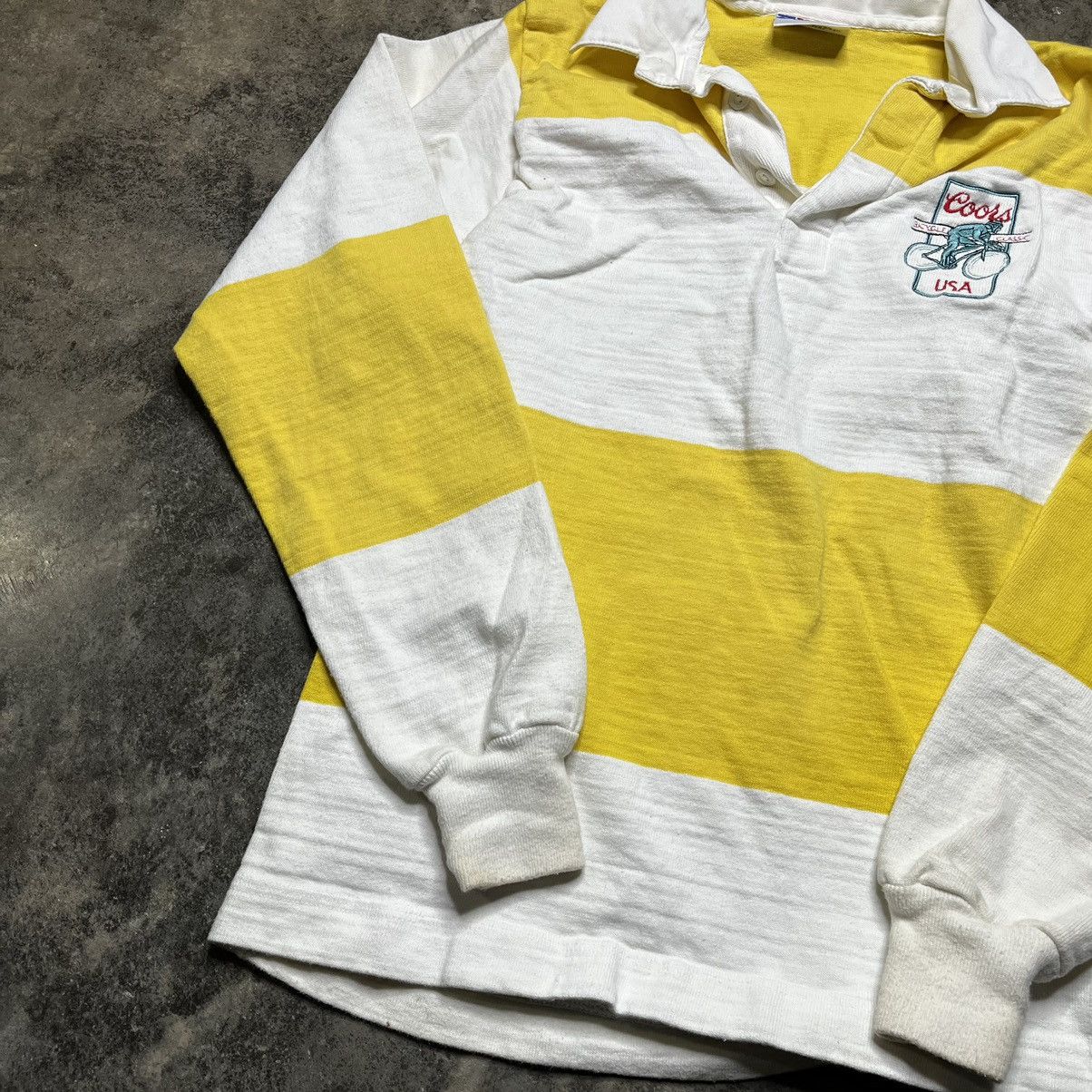 Vintage vintage coors beer striped rugby collared shirt Size US L / EU 52-54 / 3 - 4 Thumbnail