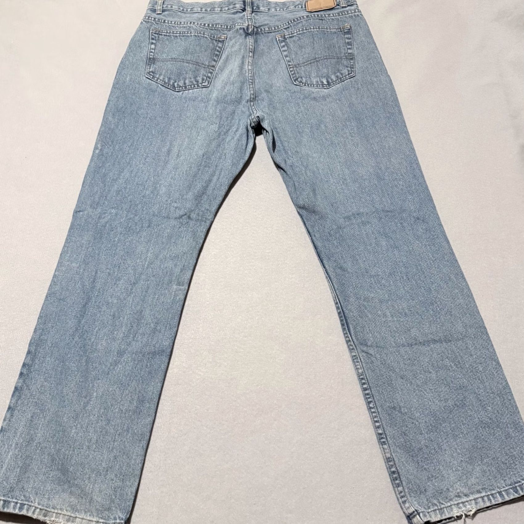 Vintage Urban Up Straight Jeans Men Blue Denim Mid-Rise Slimming Classic - 38X30 Size US 38 / EU 54 - 2 Thumbnail