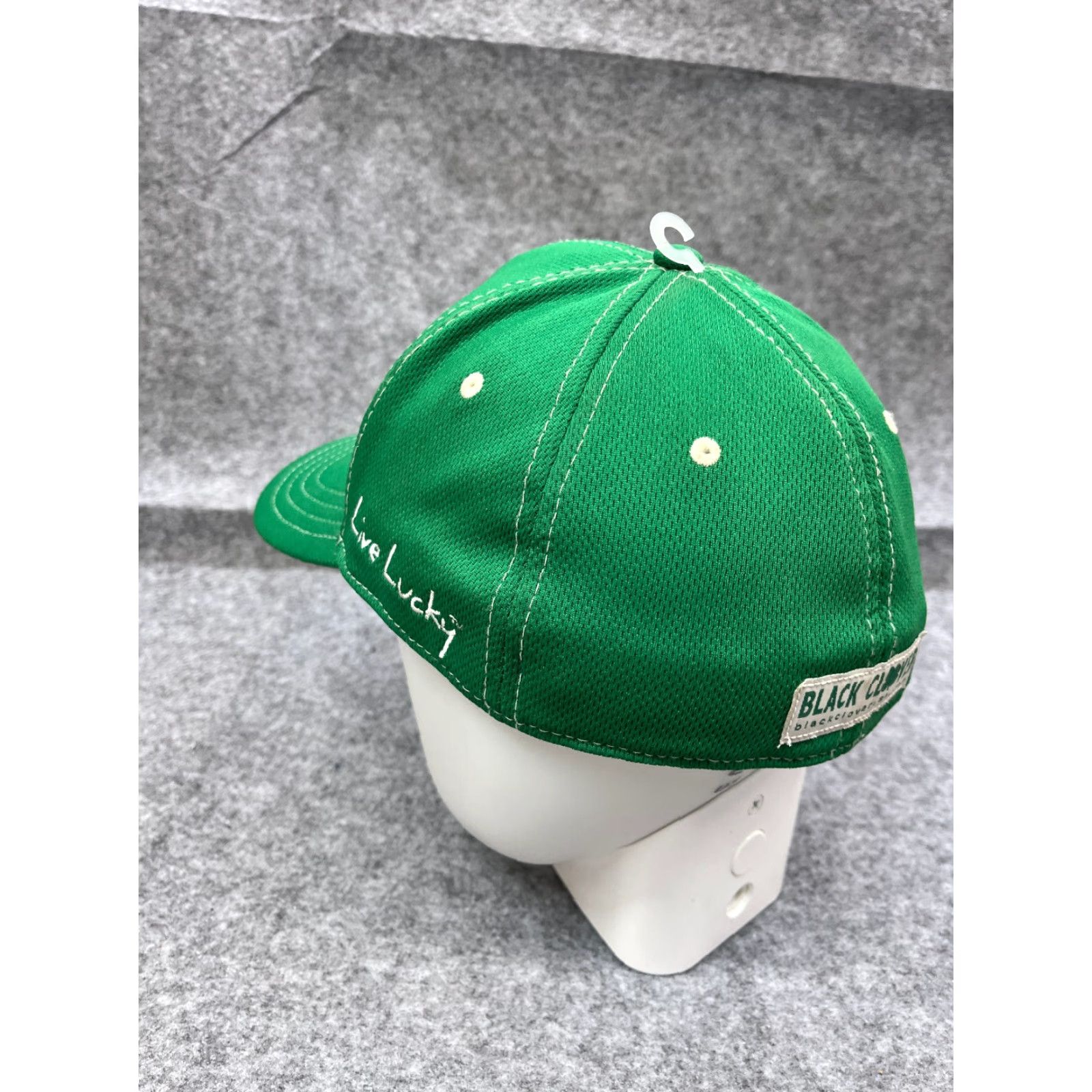 Vintage Black Clover Cap Hat Fitted Adult One Size Green Polyester Live Outdoors Lucky Size ONE SIZE - 5 Thumbnail