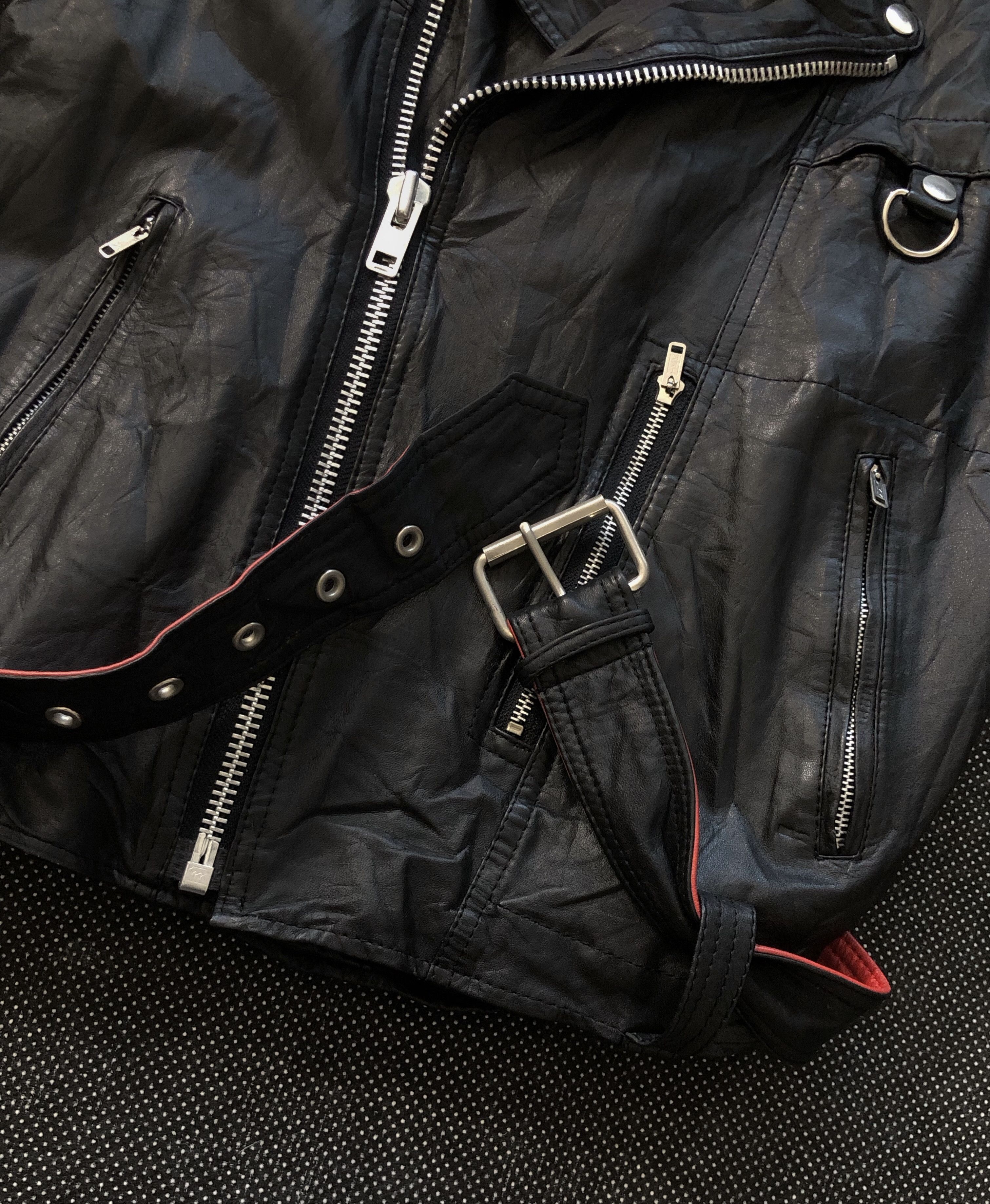 Japanese Brand SICK🔥80’S JAPAN COWHIDE DOUBLE COLLAR BONDAGE JACKET Size US S / EU 44-46 / 1 - 11 Thumbnail