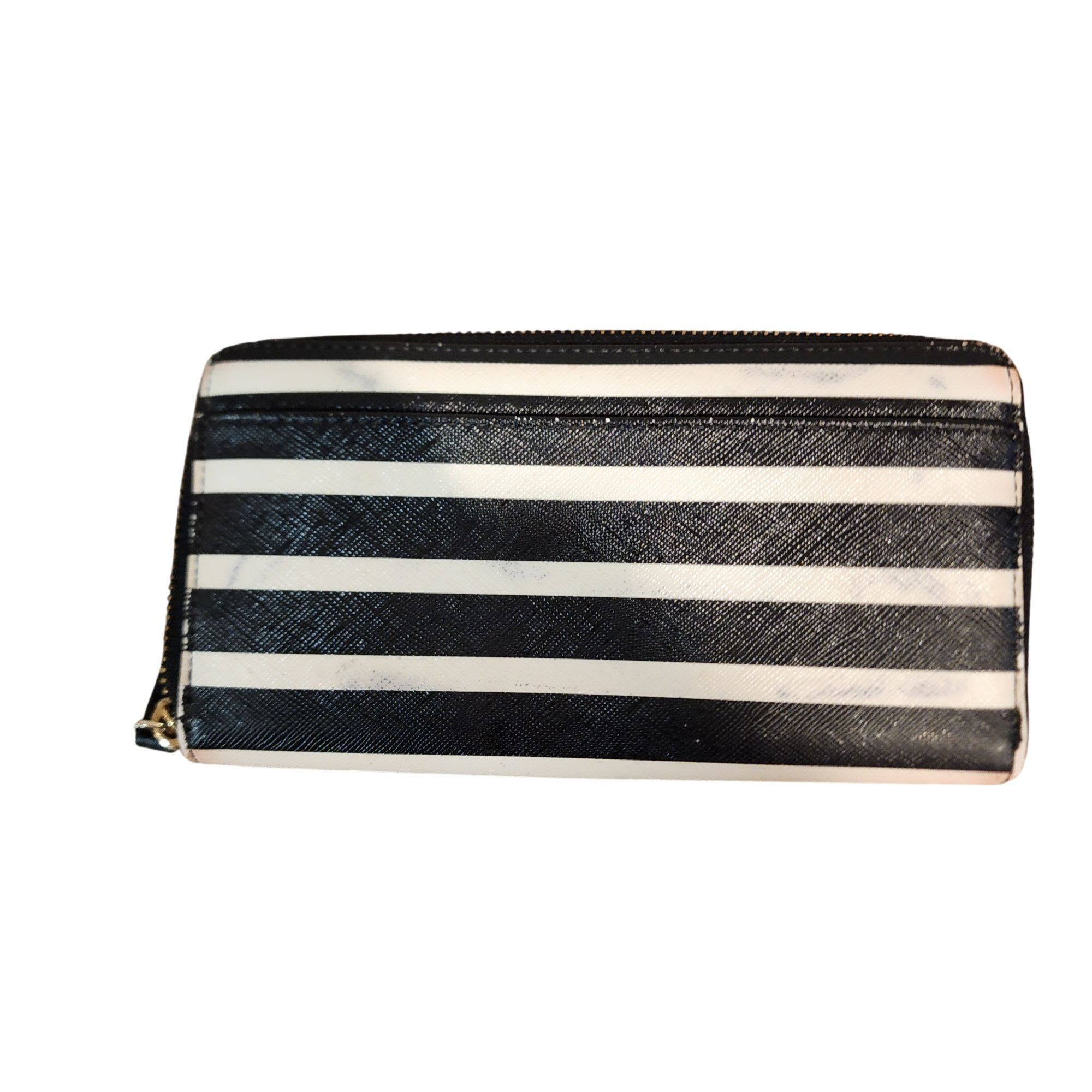 Kate Spade Kate Spade Black and White Striped Wallet tri compartments Size ONE SIZE - 2 Thumbnail