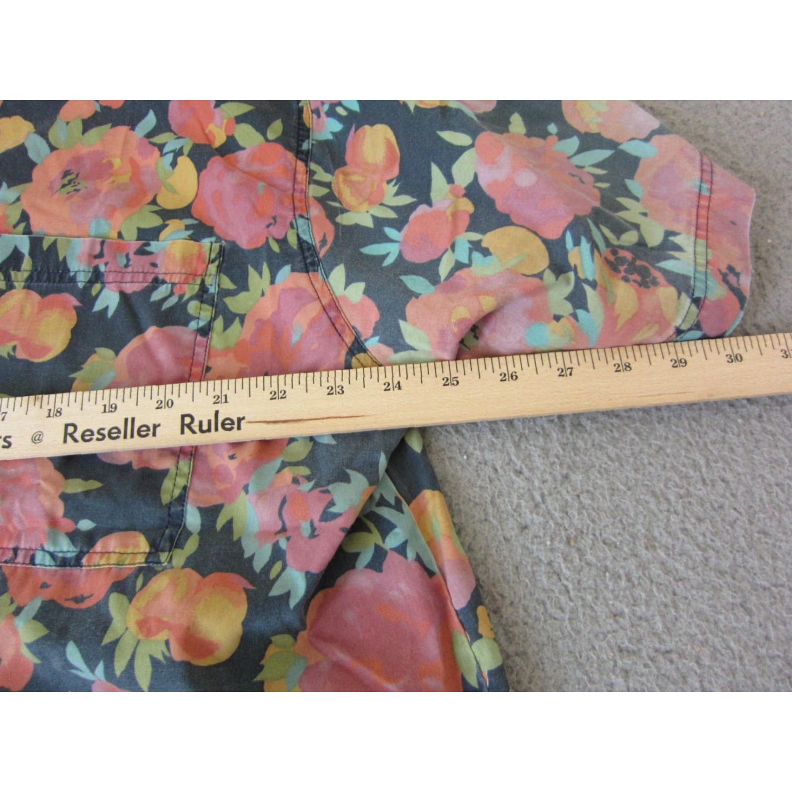 Pinko VINTAGE Extra Elements Hawaiian Shirt Womens 20W Pink Blue Black Floral Short Sleeve Button Up Ladies Shirt Size 3XL / US 20-22 - 7 Thumbnail