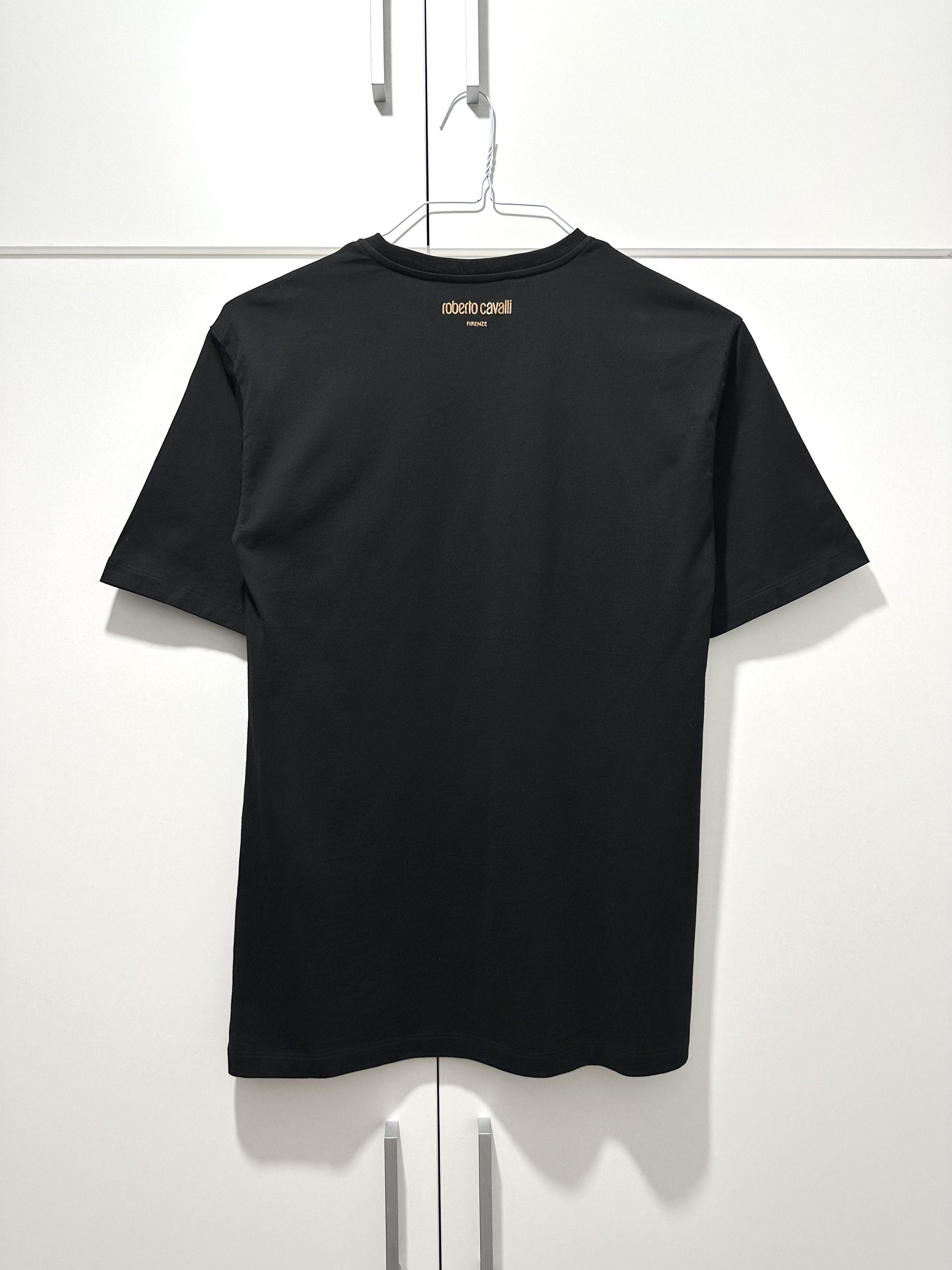Roberto Cavalli Roberto Cavalli Snake Print Short Sleeve T-shirt Black (XS) Size XS / US 0-2 / IT 36-38 - 2 Thumbnail