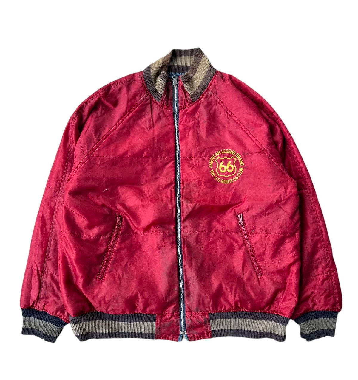 Vintage Vintage The U.S Route 66 club reversible jacket Size US L / EU 52-54 / 3 - 2 Thumbnail