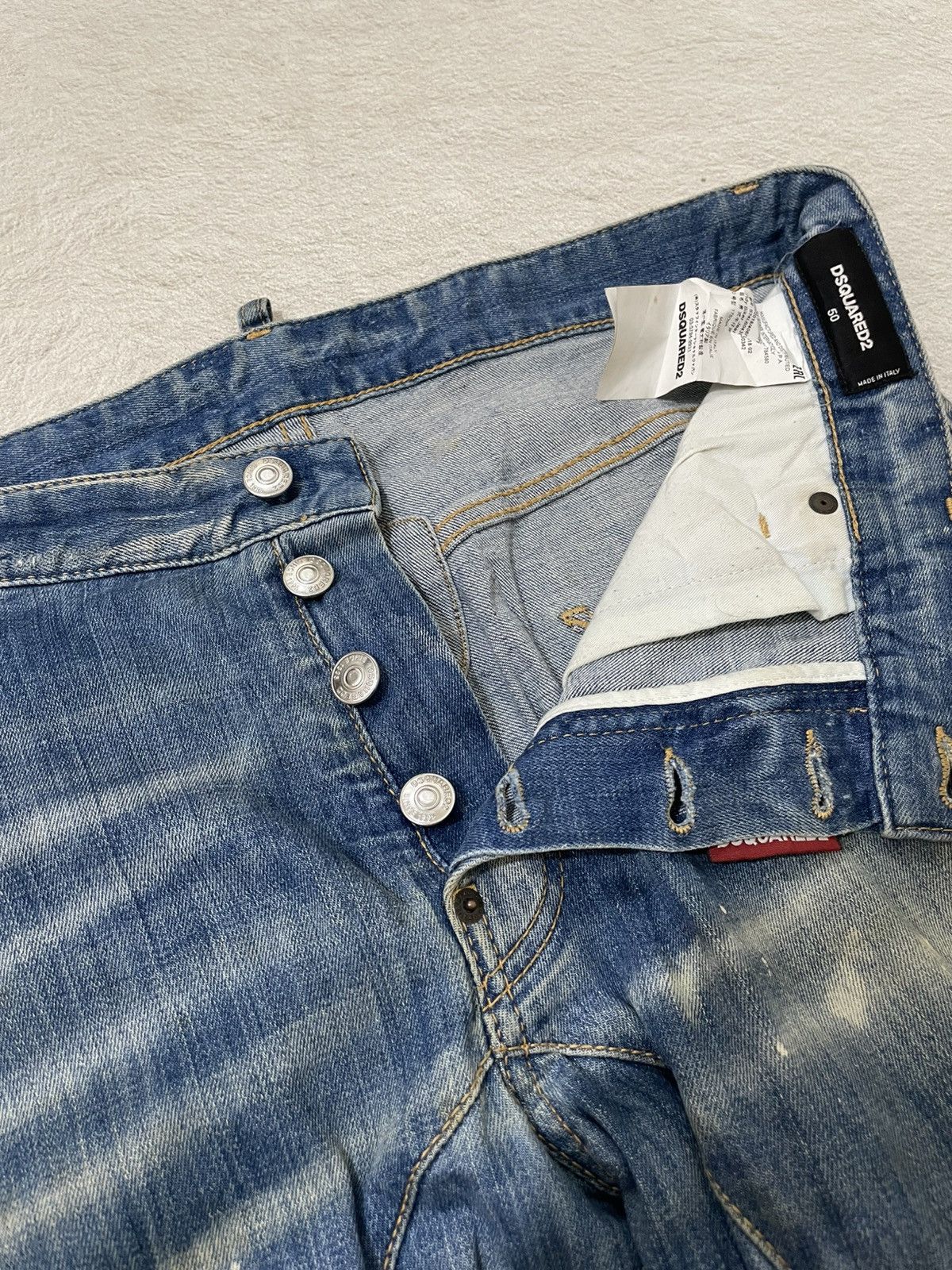 Dsquared2 00s Dsquared Distressed Denim Heavy Fade Destroyed Y2K japan Size US 36 / EU 52 - 6 Thumbnail
