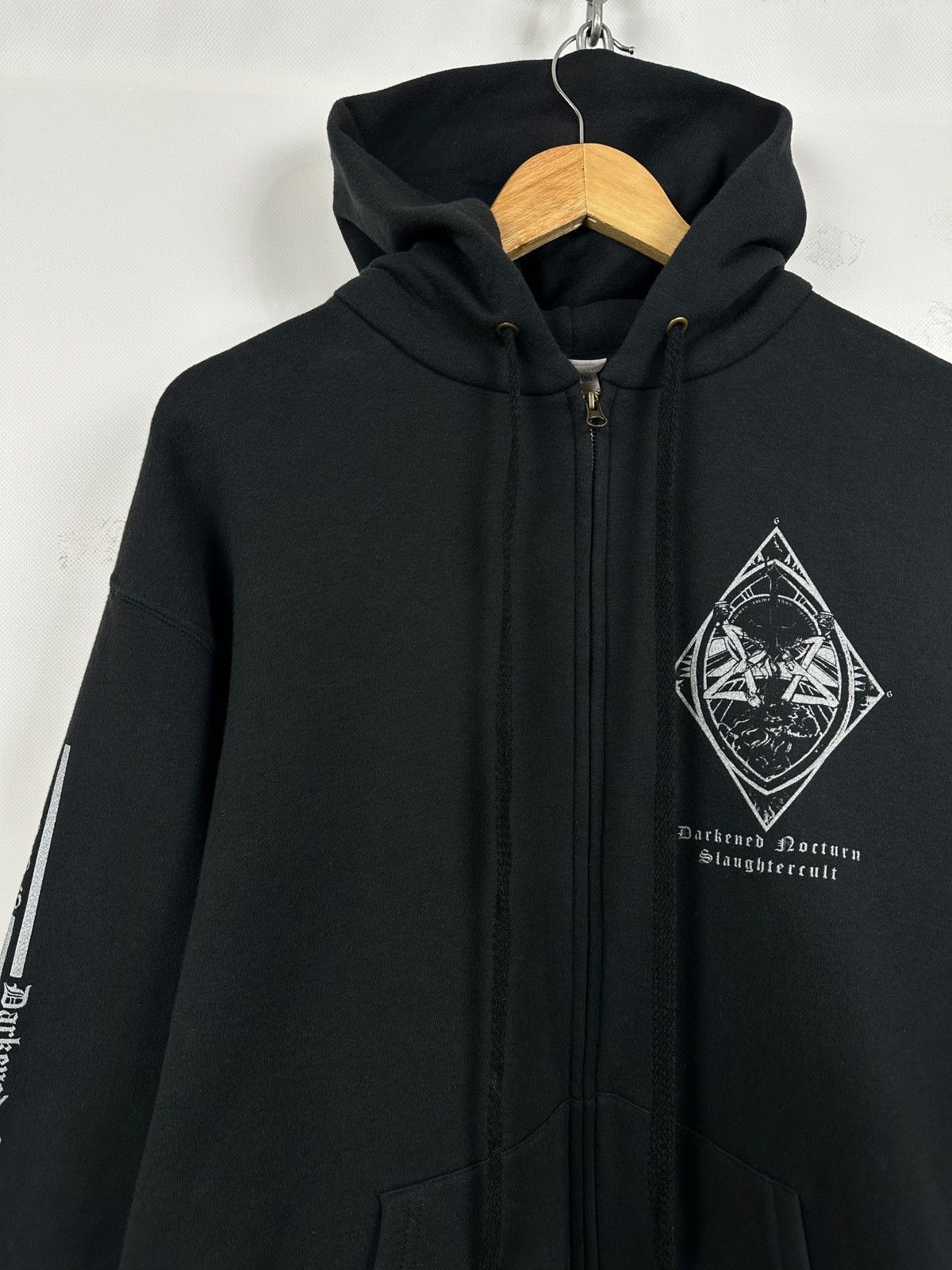 Band Tees Vintage Darkened Nocturn Slaughtercult Metal Band Hoodie Size US L / EU 52-54 / 3 - 10 Thumbnail