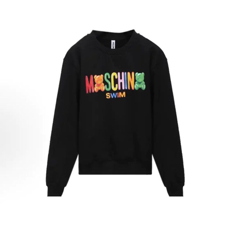Moschino Moschino Black Cotton Long Sleeve Sweatshirt 0089 Size L / US 10 / IT 46 - 1 Thumbnail