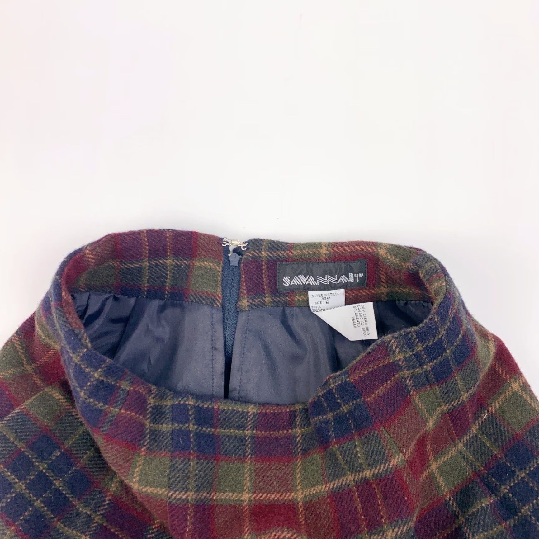 Vintage VINTAGE Savannah Dark Academia Wool Blend Plaid Pencil Skirt Size 6 Size 28" / US 6 / IT 42 - 4 Thumbnail