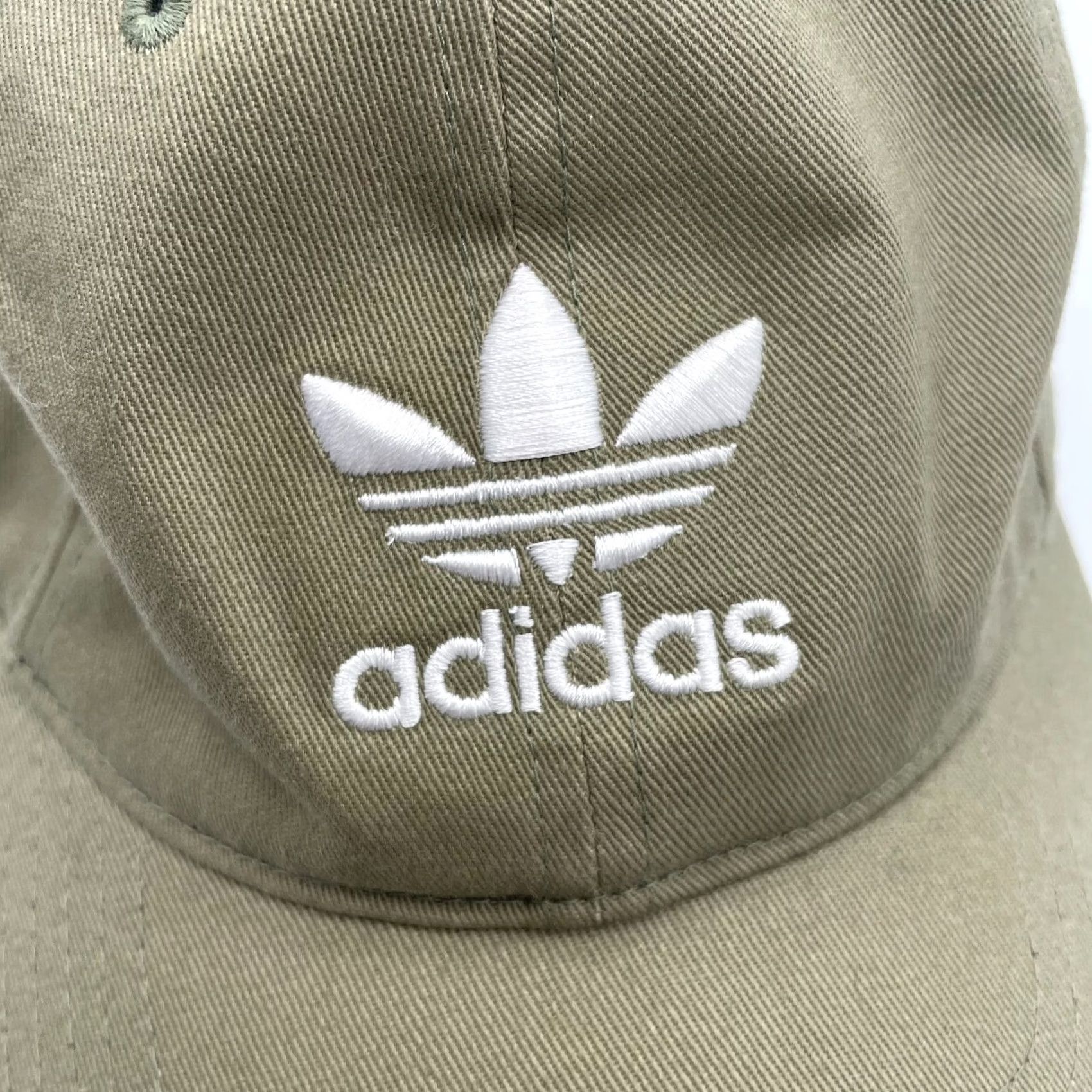Adidas Adidas Hat Cap Mens Green Embroidered Trefoil Logo Cotton Baseball Strapback Size ONE SIZE - 3 Thumbnail