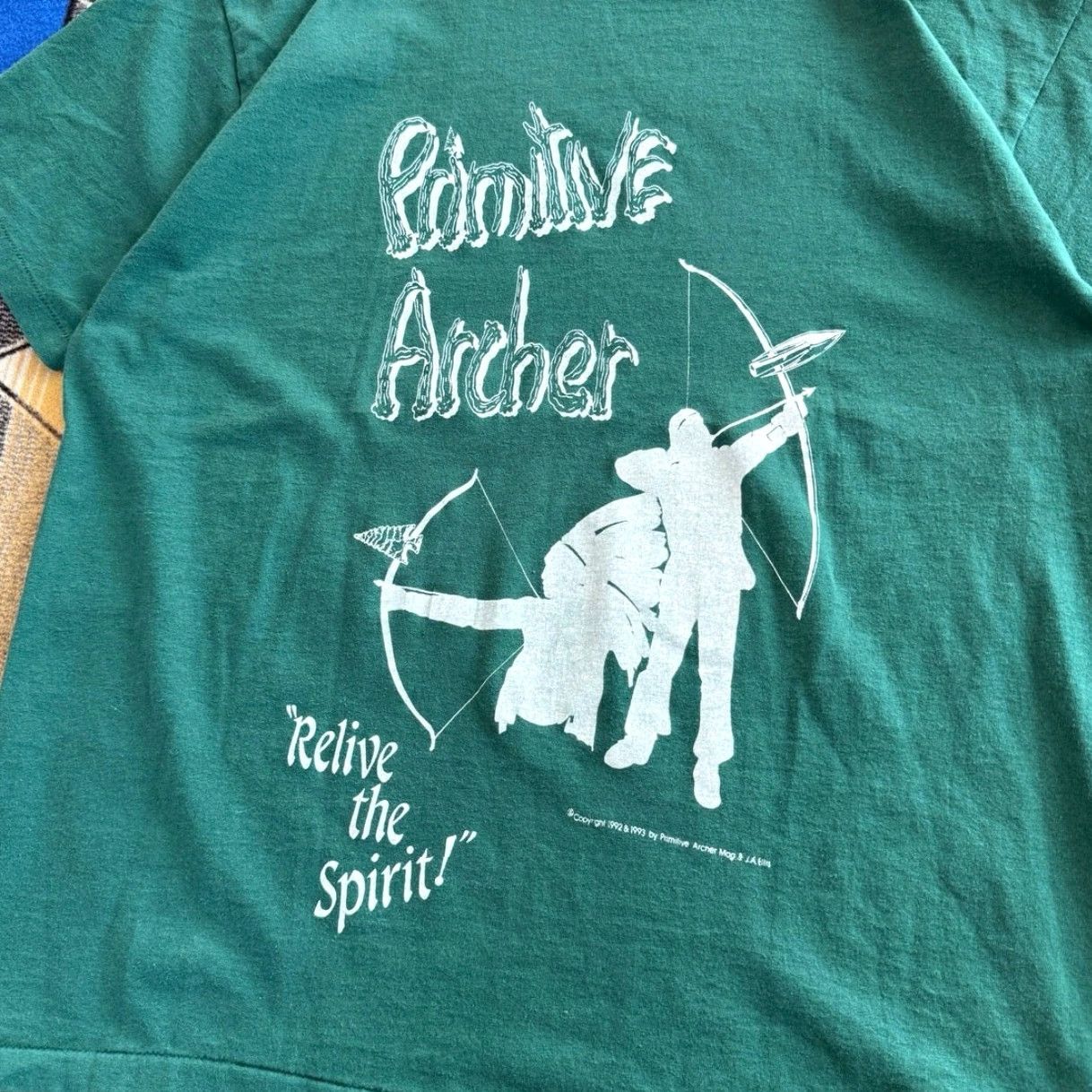 Hanes VINTAGE 90s Primitive Archer Magazine T-Shirt Size Large Short Sleeve Men Green Hanes Regular Fit Outdoors Hunting Nature 90s Magazine Shirt Mens L Size US L / EU 52-54 / 3 - 3 Thumbnail