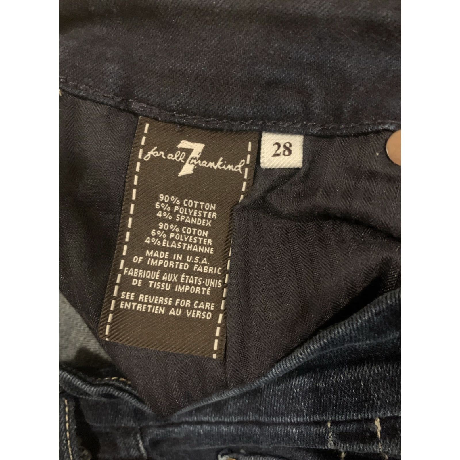 7 For All Mankind 7 For All Mankind Kimmie Jeans Bootcut Regular 28 Blue Denim USA 7 For All Mankind Model Secondary 5-Pocket Mens Womens Girls Boys Size 28" / US 6 / IT 42 - 7 Thumbnail