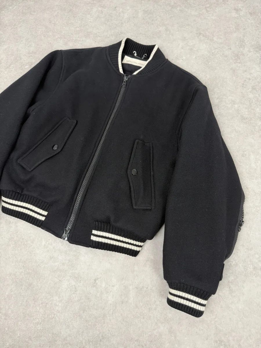 Dries Van Noten Dries Van Noten Black Wool Backzip Bomber Jacket Size US M / EU 48-50 / 2 - 6 Thumbnail