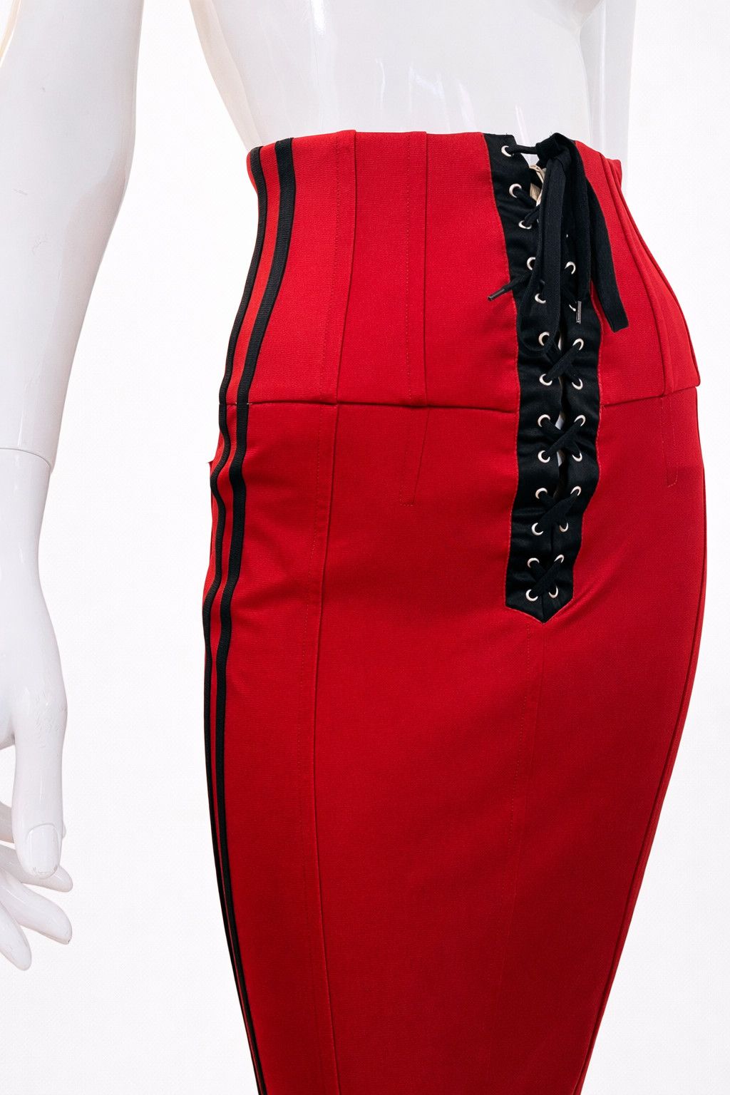 Dolce & Gabbana Dolce & Gabbana Lace Up Corset Y2K D&G Radio Logo Midi Skirt Size 25" / US 0 / IT 36 - 2 Thumbnail