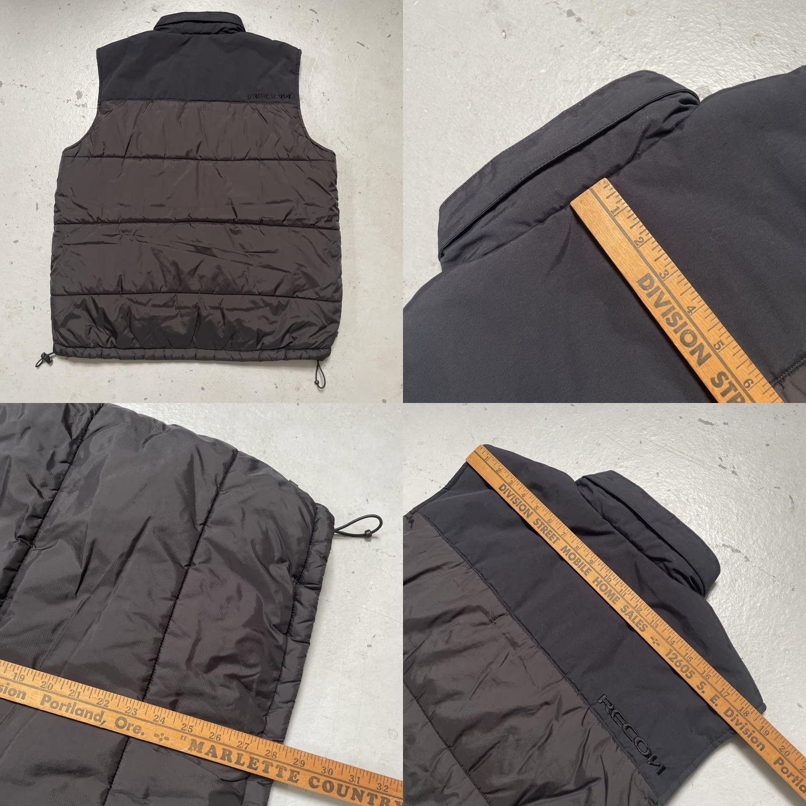 Vintage VINTAGE Recon Stash Graffiti Subware Puffer Style Vest Streetwear Y2K Skate XL Unisex Mens Womens Black Nylon VEST XL Size US XL / EU 56 / 4 - 8 Thumbnail