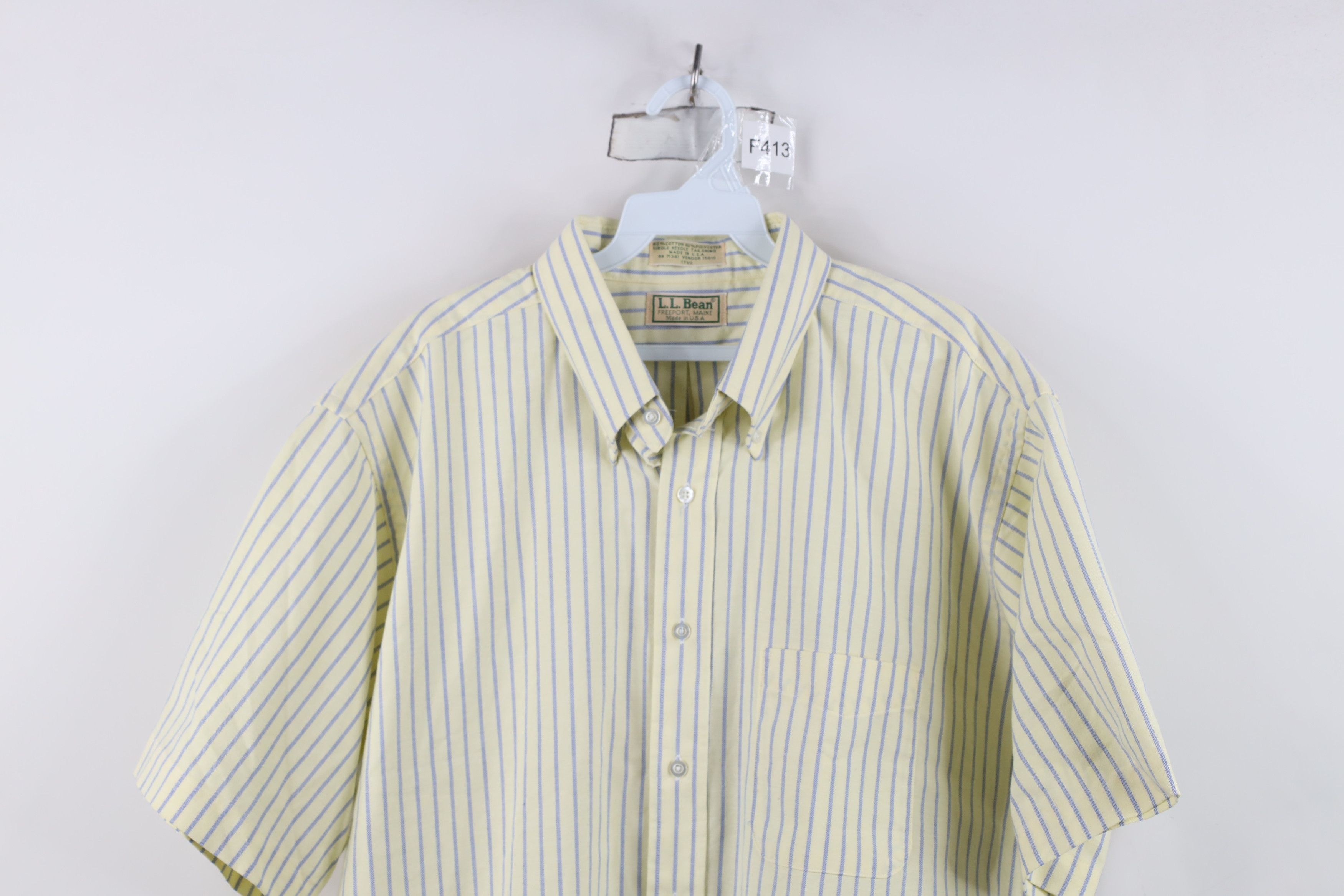 L.L. Bean Vintage 90s LL Bean Needle Tailor Button Down Shirt USA Size US M / EU 48-50 / 2 - 2 Thumbnail