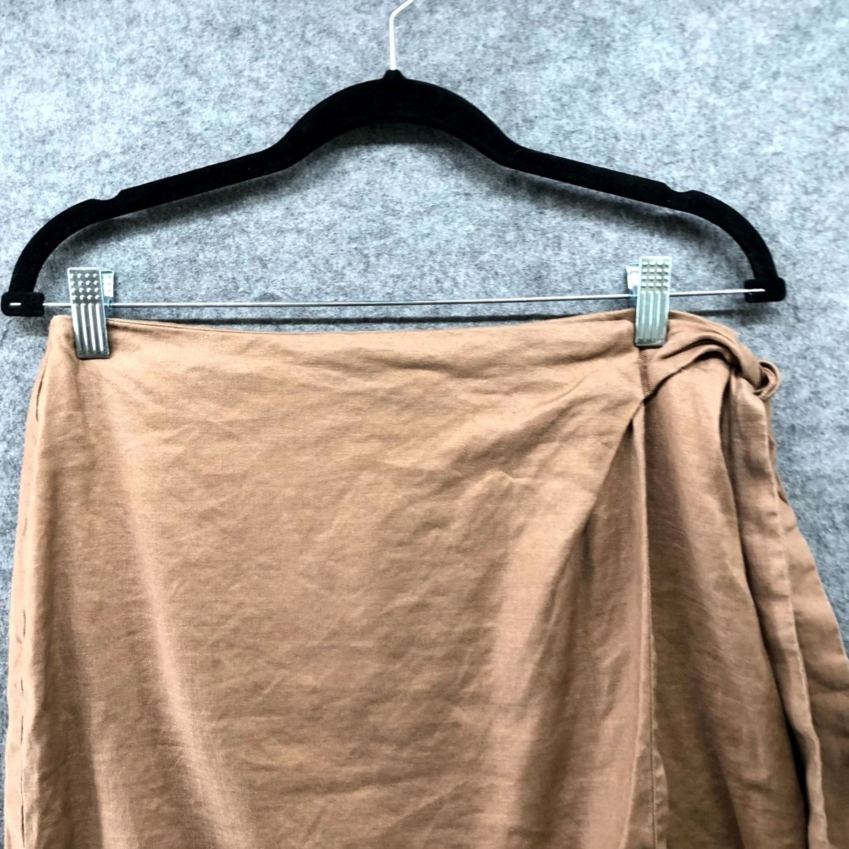 White House Black Market WHBM White House Black Market Linen Blend Wrap Skirt Size 10 Tan Brown Pencil WHBM Skirt Womens 10 Knee Length Wrap Business Casual Formal Workwear Size 32" / US 10 / IT 46 - 3 Thumbnail