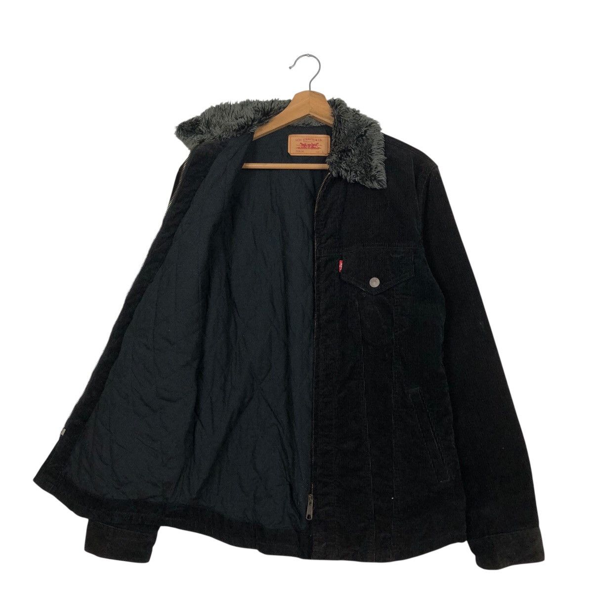 Levi's 📌Vintage Biker Chore Jacket Levi's Corduroy Mink Fur Collar Size US L / EU 52-54 / 3 - 12 Thumbnail