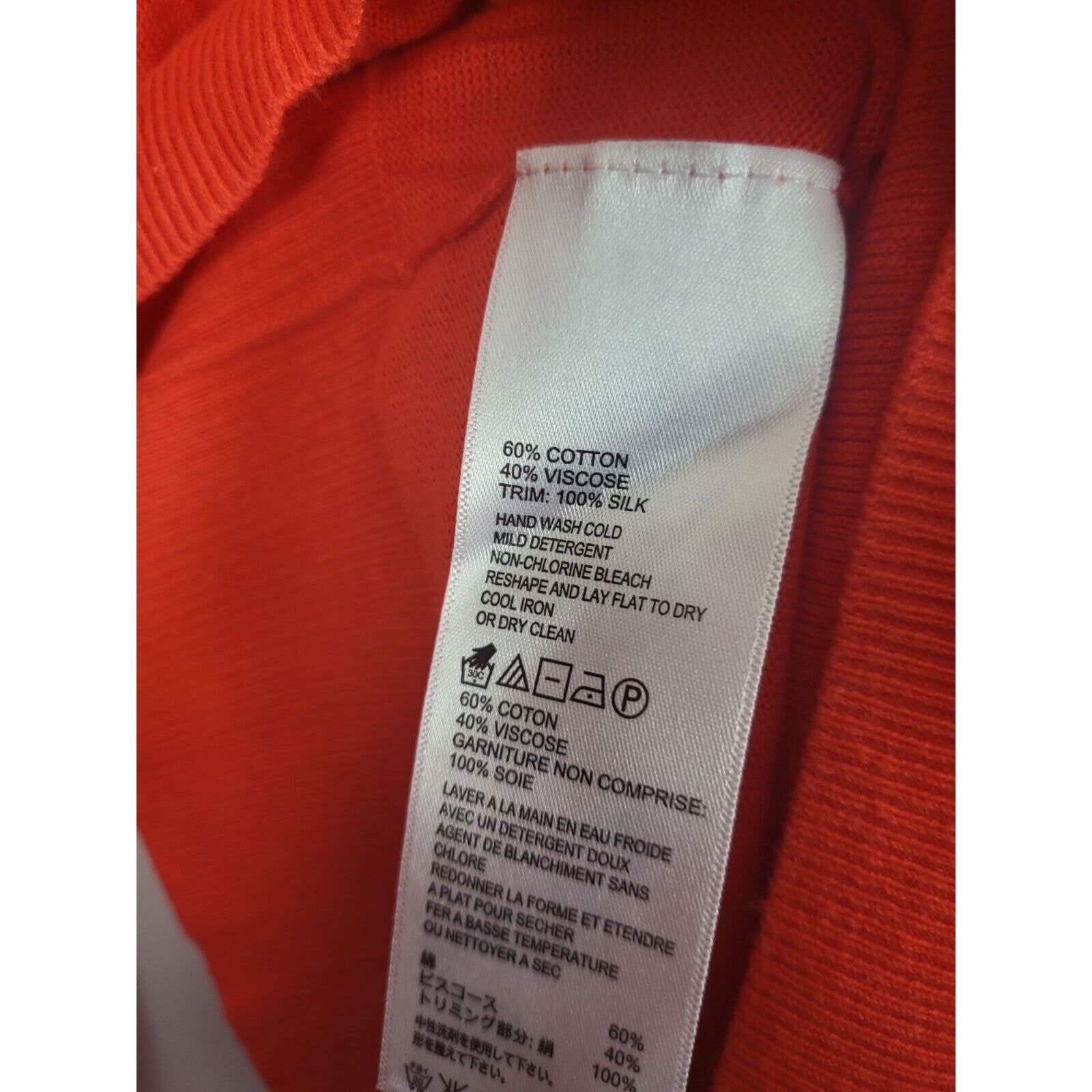 Tommy Bahama Tommy Bahama Cardigan S/P Womens Orange Long Sleeve Pockets Size S / US 4 / IT 40 - 7 Thumbnail