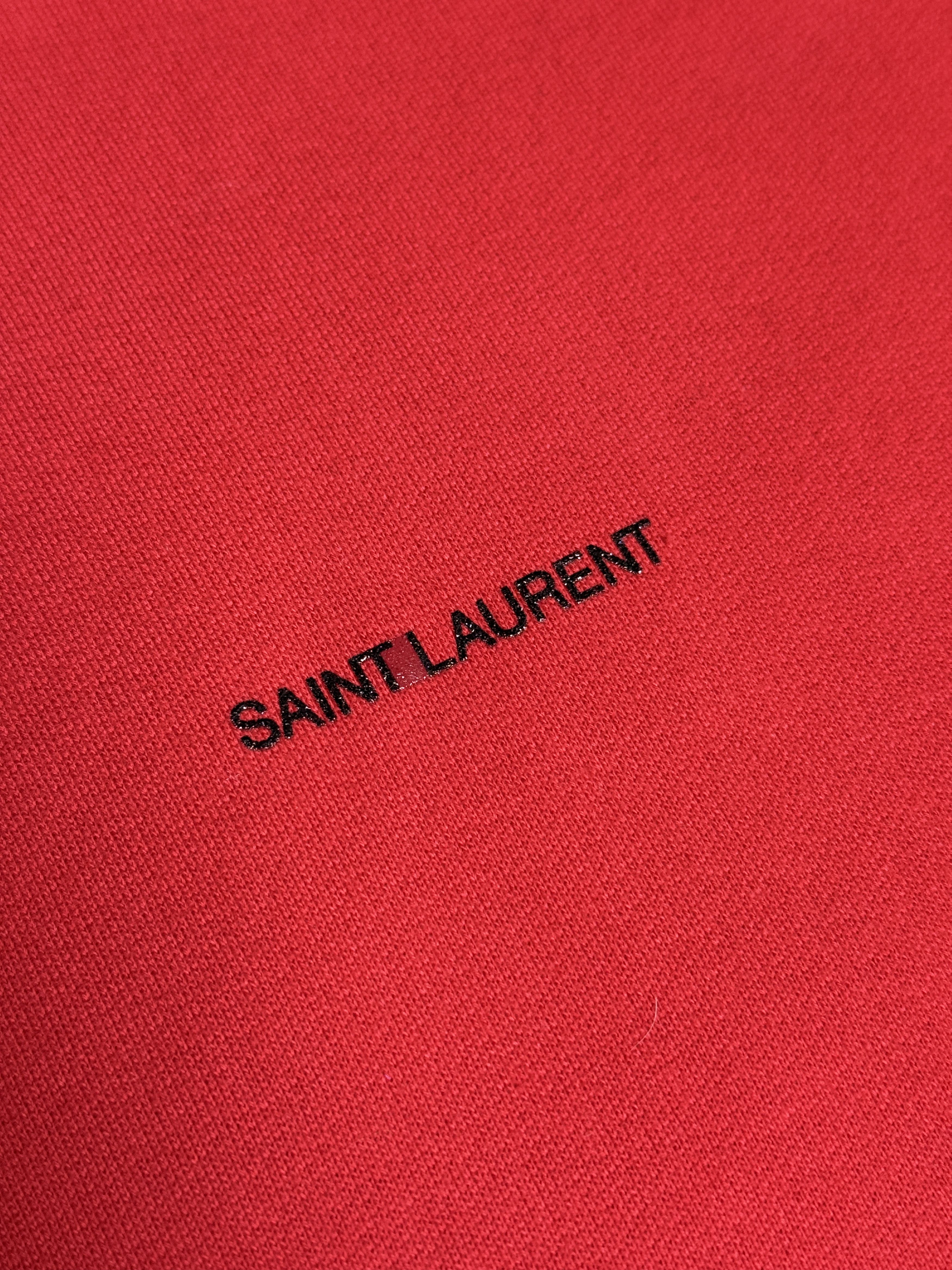 Saint Laurent Paris Saint Laurent Paris red logo hoodie Size L / US 10 / IT 46 - 2 Thumbnail