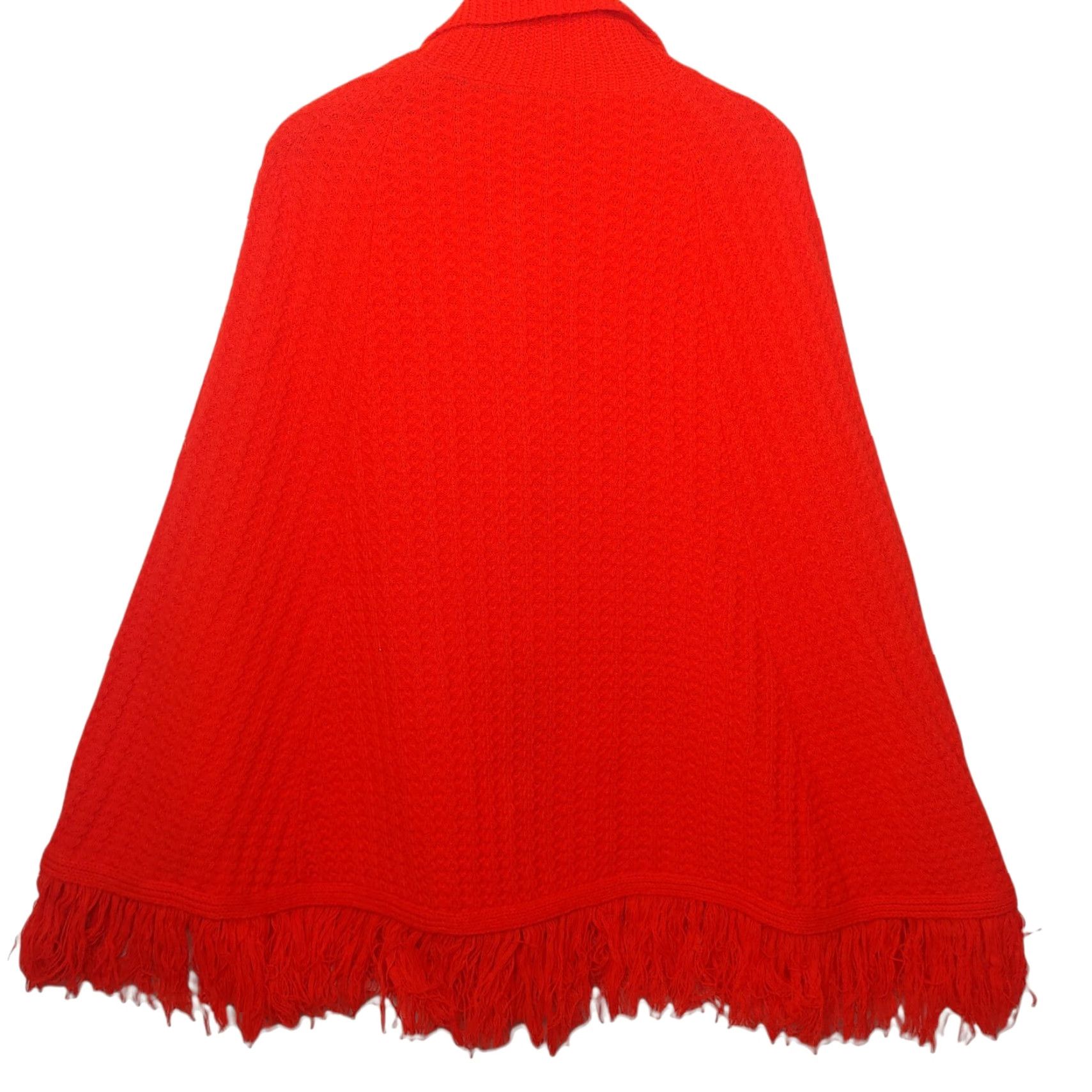Vintage VINTAGE Jolie Cardigan Shawl Sweater S Women Red 33" Long Collared Orlon Cable-Knit Boho Grannycore Size S / US 4 / IT 40 - 2 Thumbnail